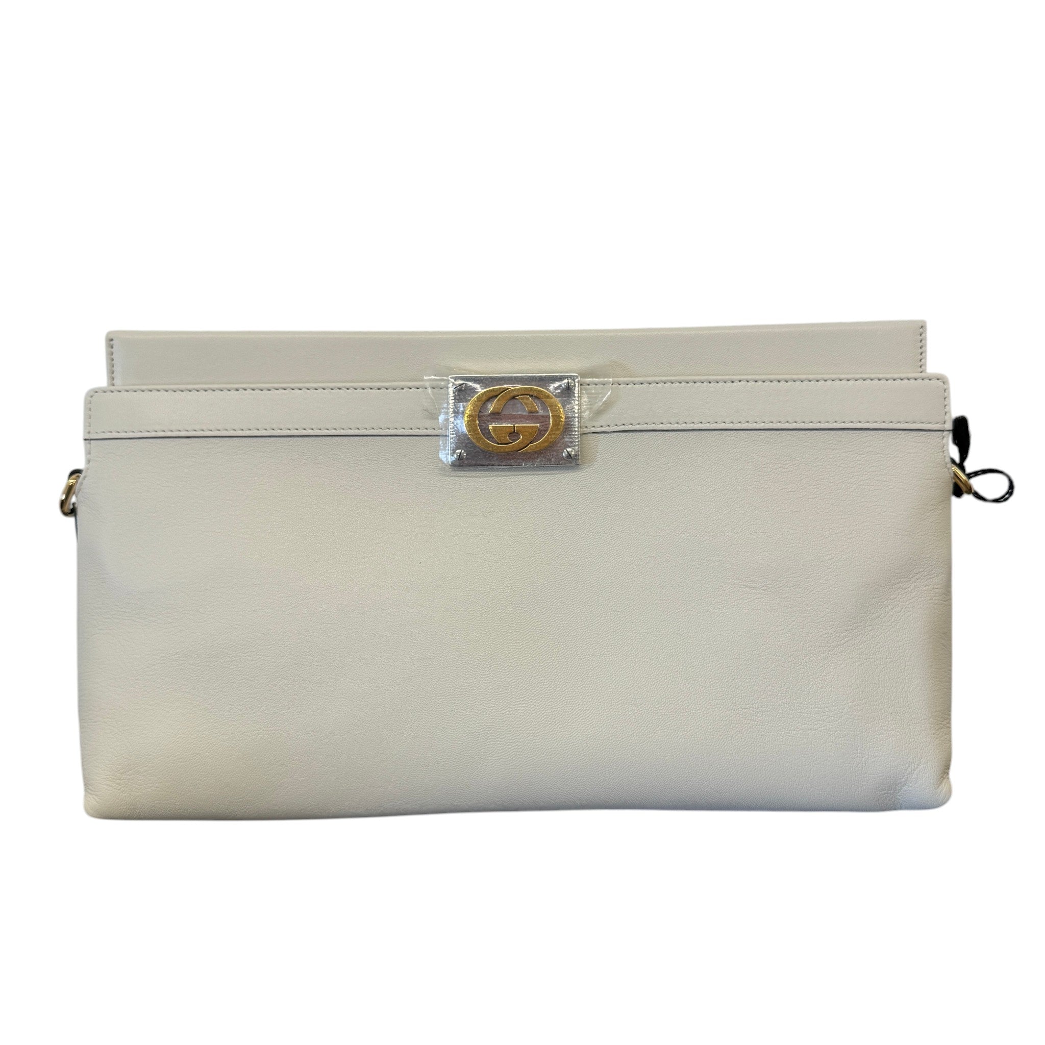 Women's Interlocking G Clutch Cream