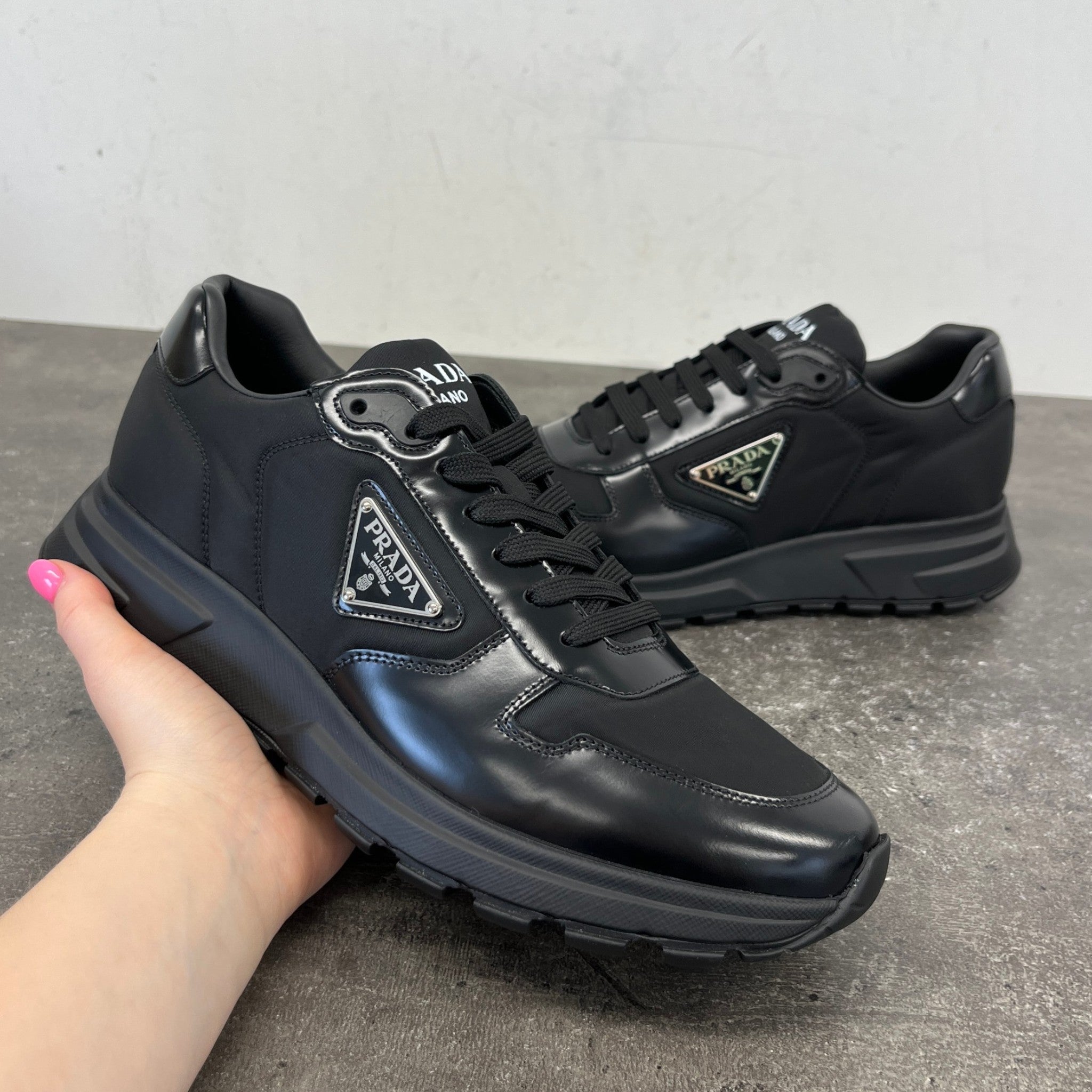 Men's Re-Nylon Low Trainers Black Size EU 41 / UK 7