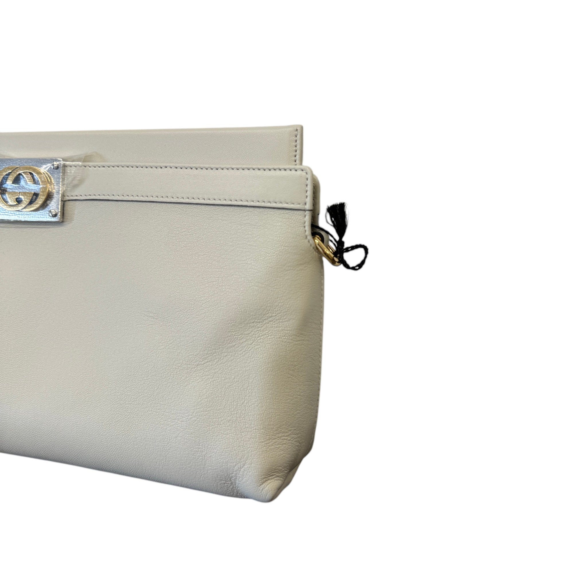 Women's Interlocking G Clutch Cream