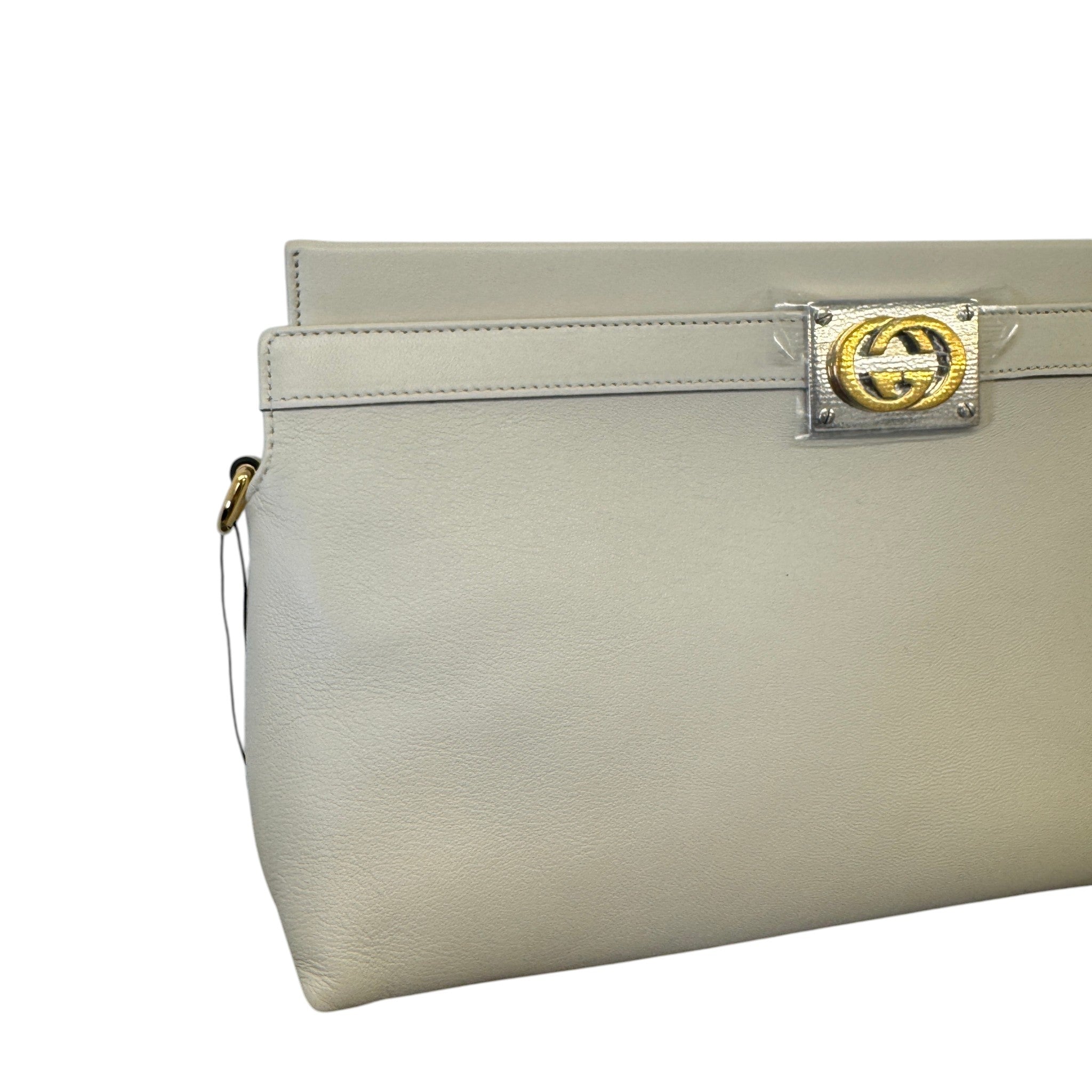 Women's Interlocking G Clutch Cream