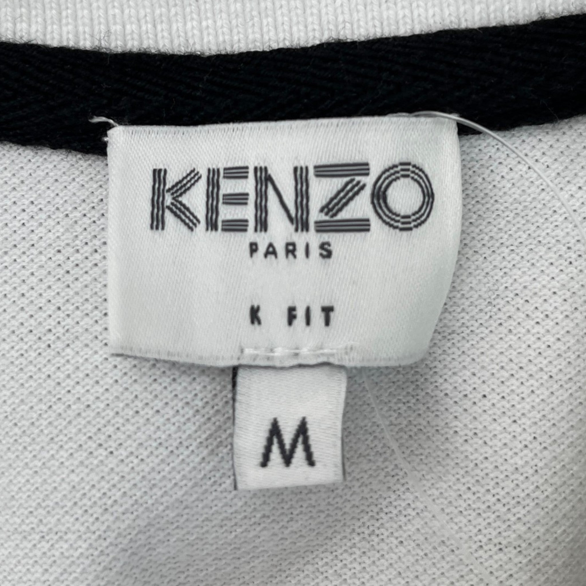 Men's Embroidered Logo Polo Shirt White Size M