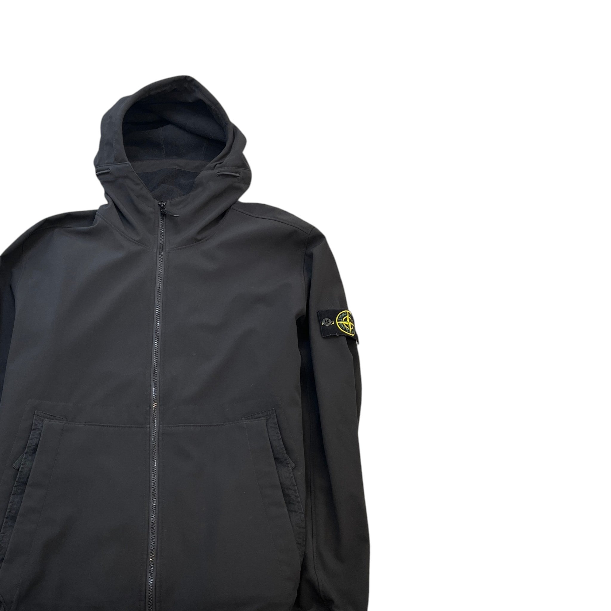 Men's Applique Logo Down Jacket Black Size XXL