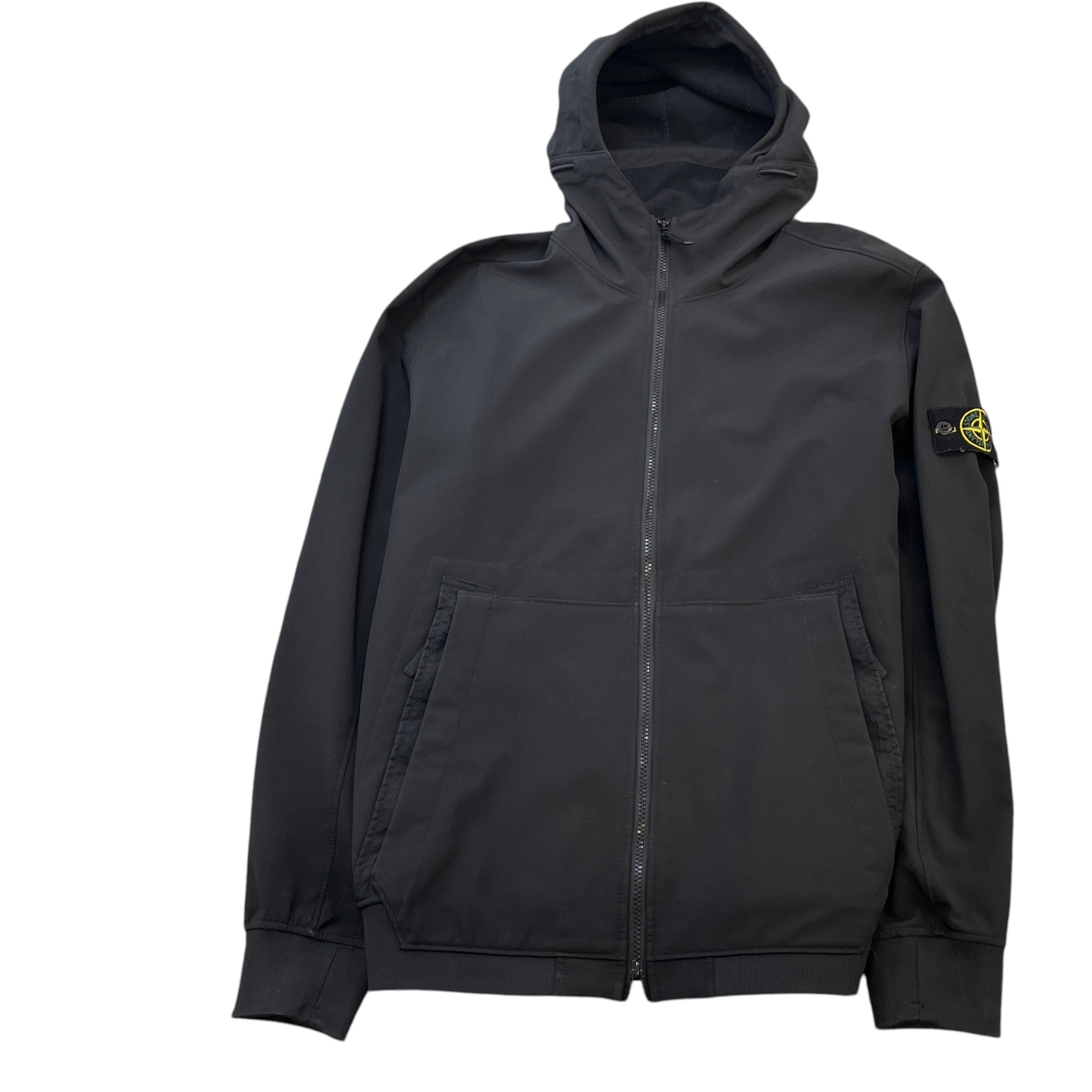 Men's Applique Logo Down Jacket Black Size XXL