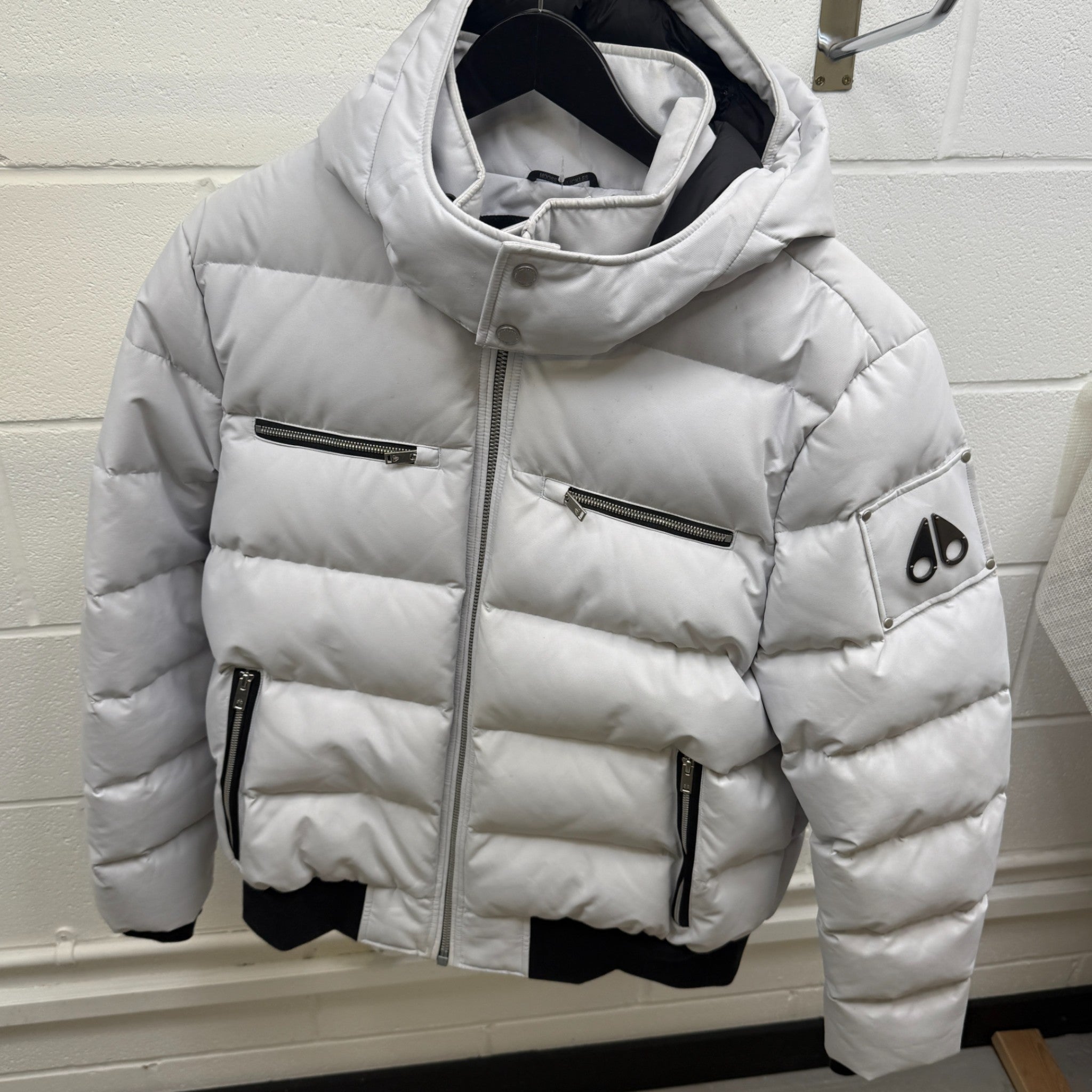 Men's Cloud Bomber Down Jacket White Size XXL