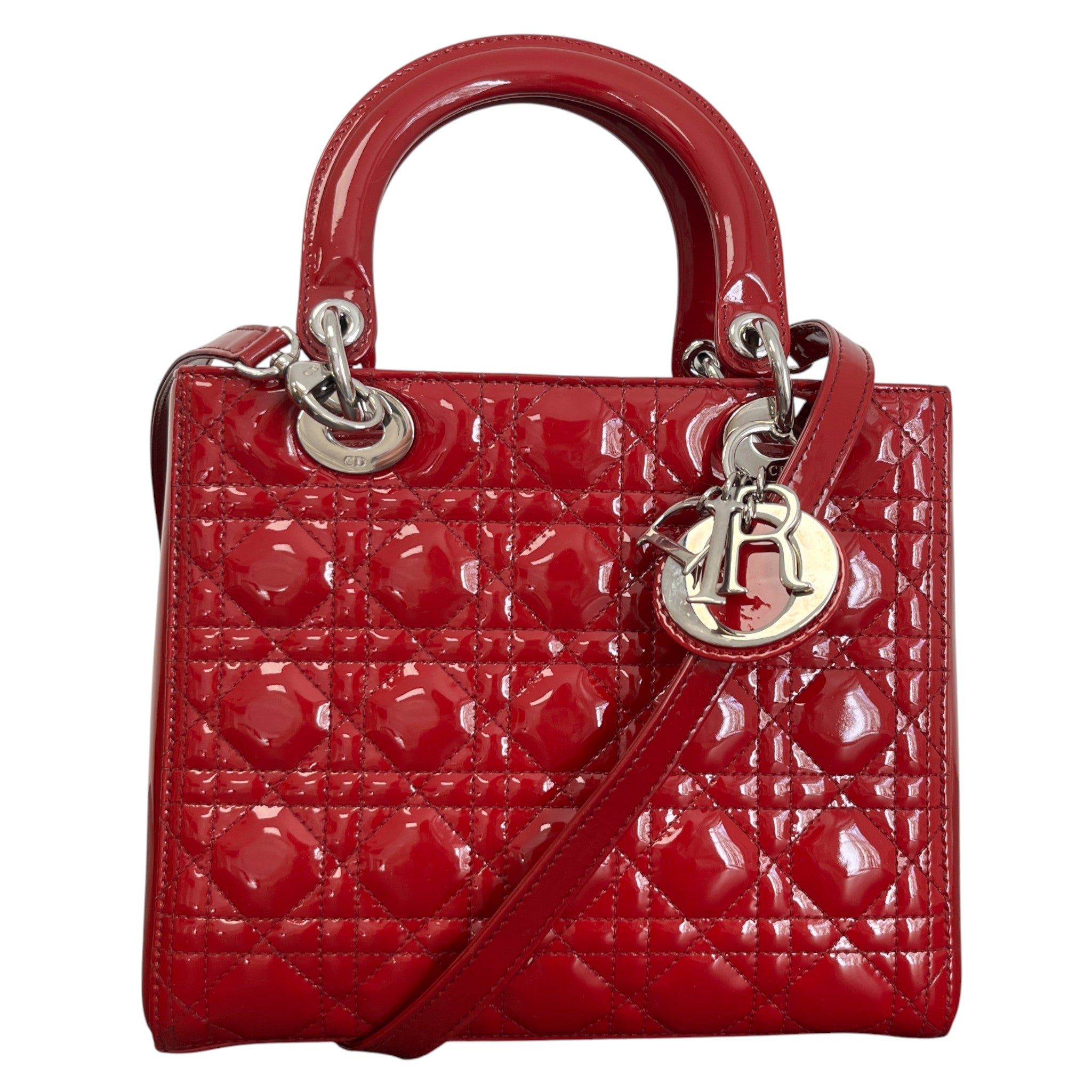Women's Lady Dior Medium Bag Red