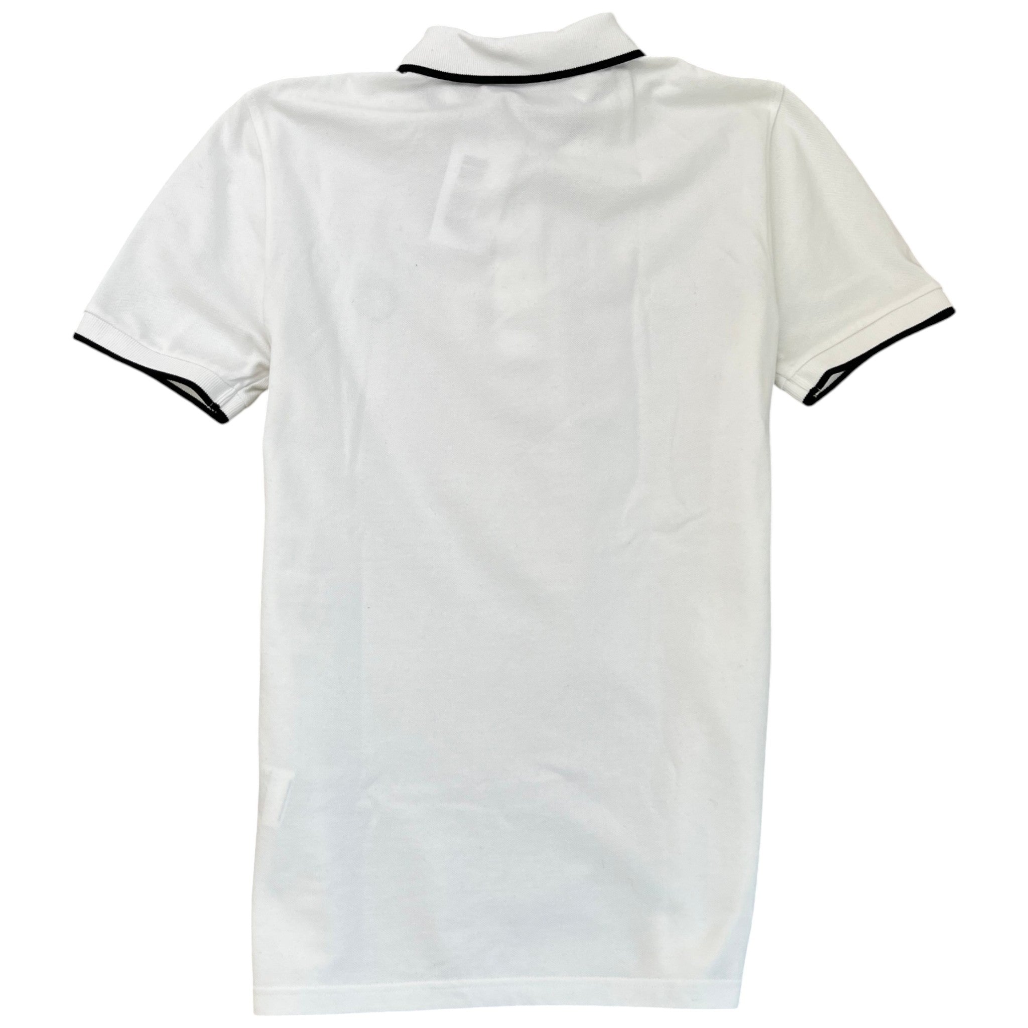 Men's Embroidered Logo Polo Shirt White Size M