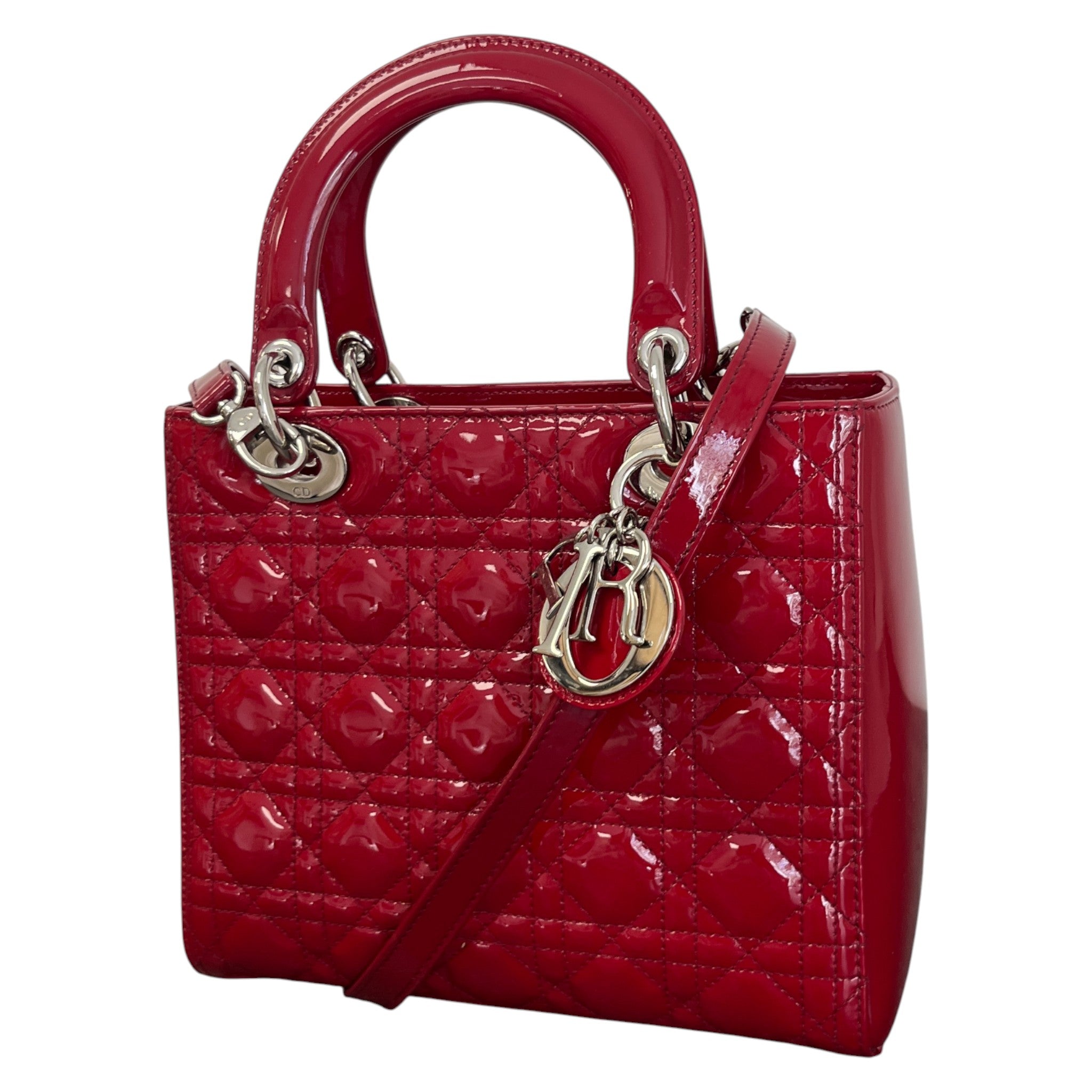 Women's Lady Dior Medium Bag Red