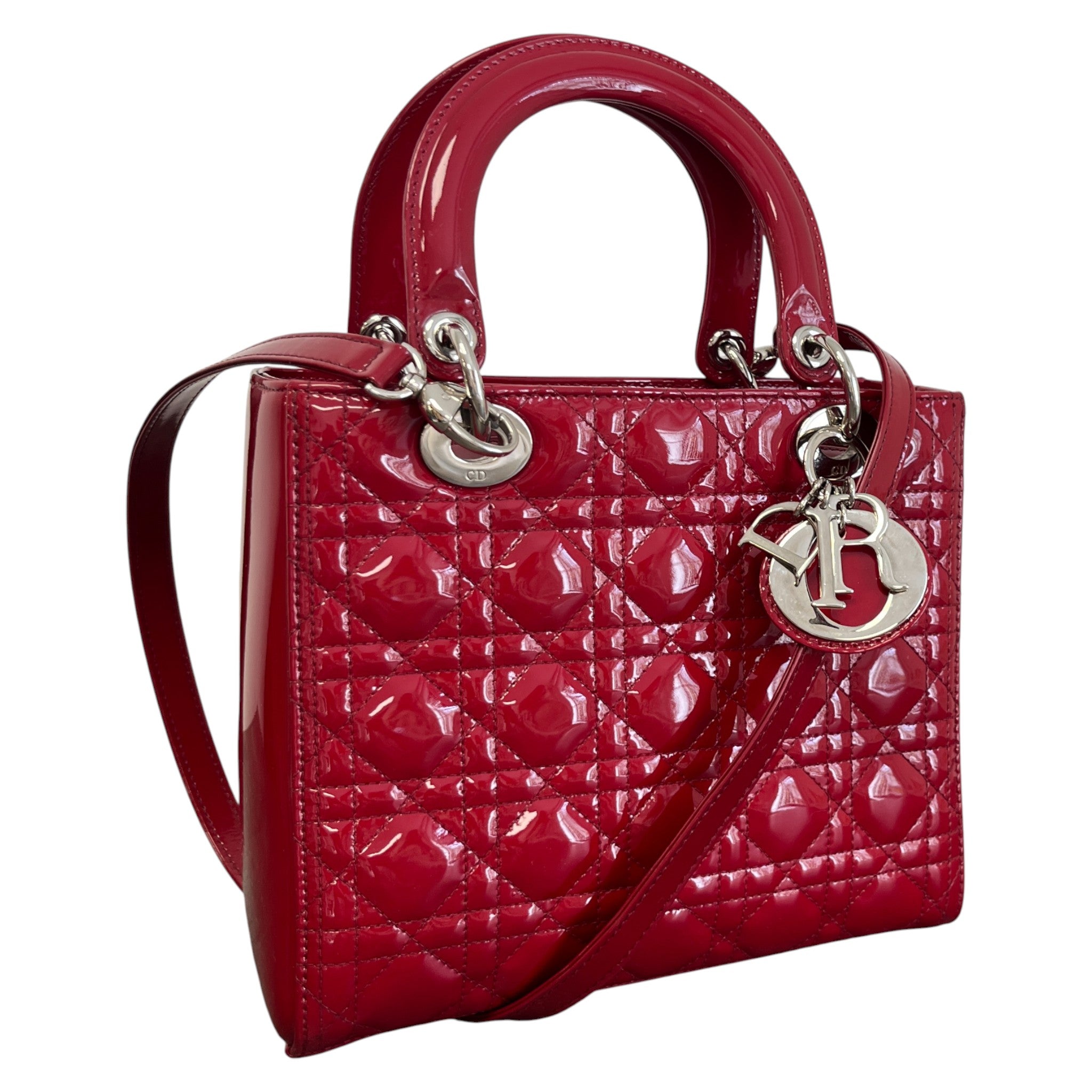 Women's Lady Dior Medium Bag Red