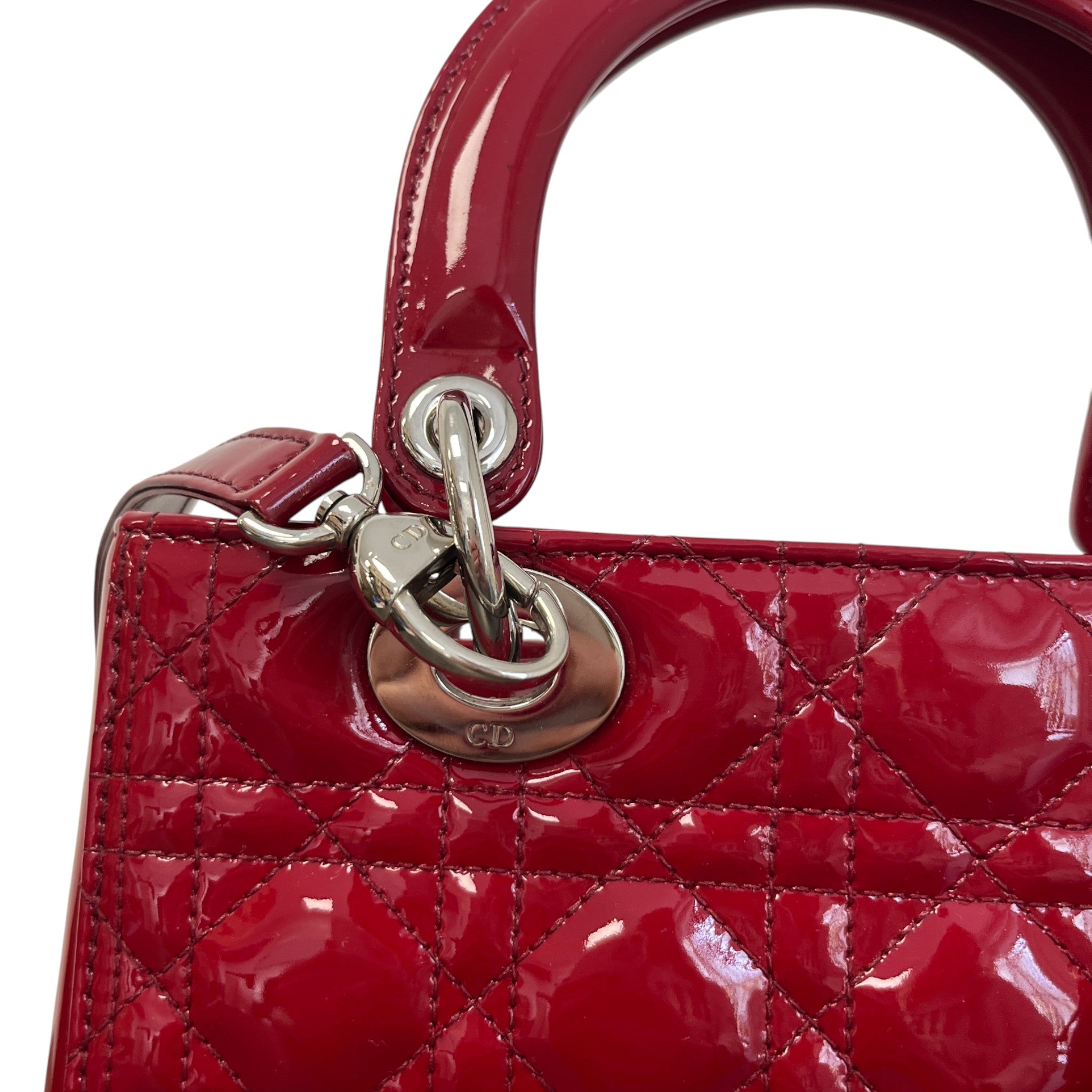Women's Lady Dior Medium Bag Red