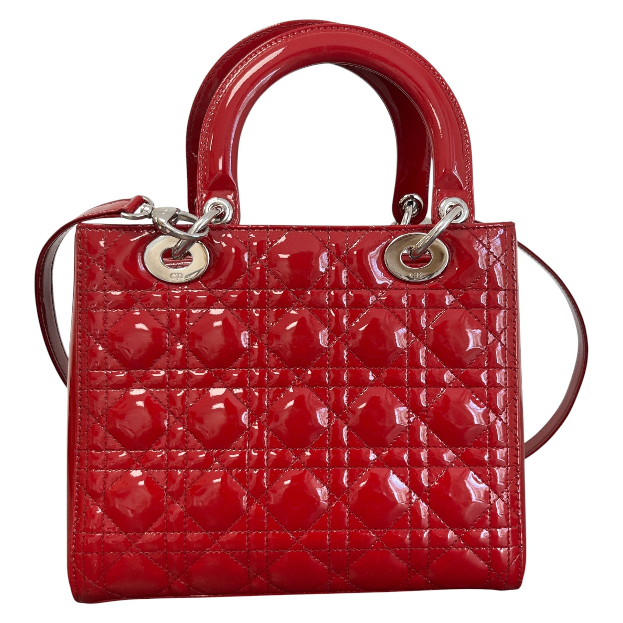 Women's Lady Dior Medium Bag Red