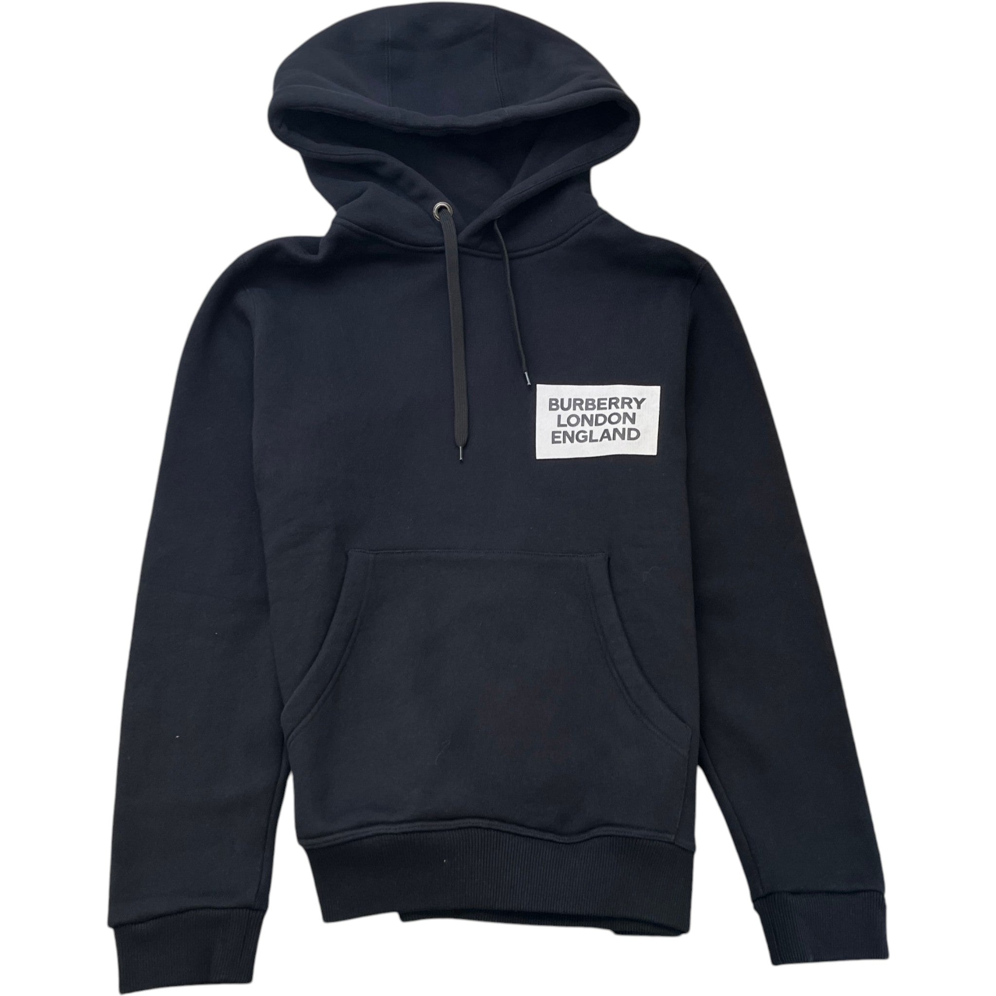 Men's Logo Print Hoodie Black Size S