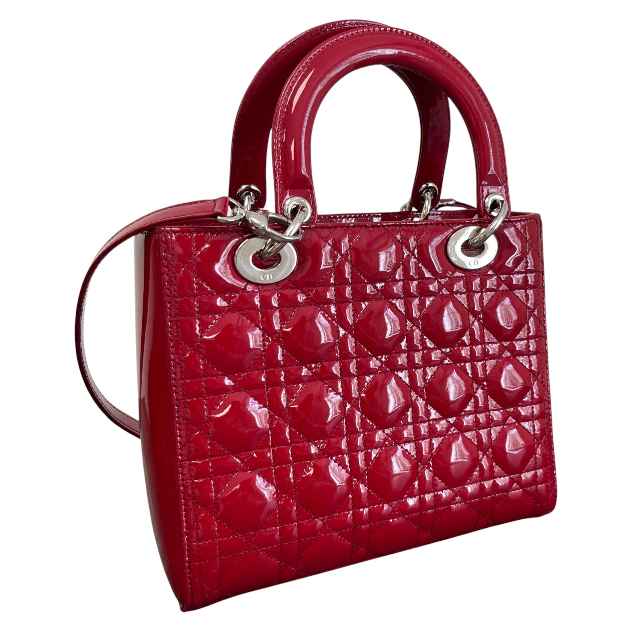 Women's Lady Dior Medium Bag Red