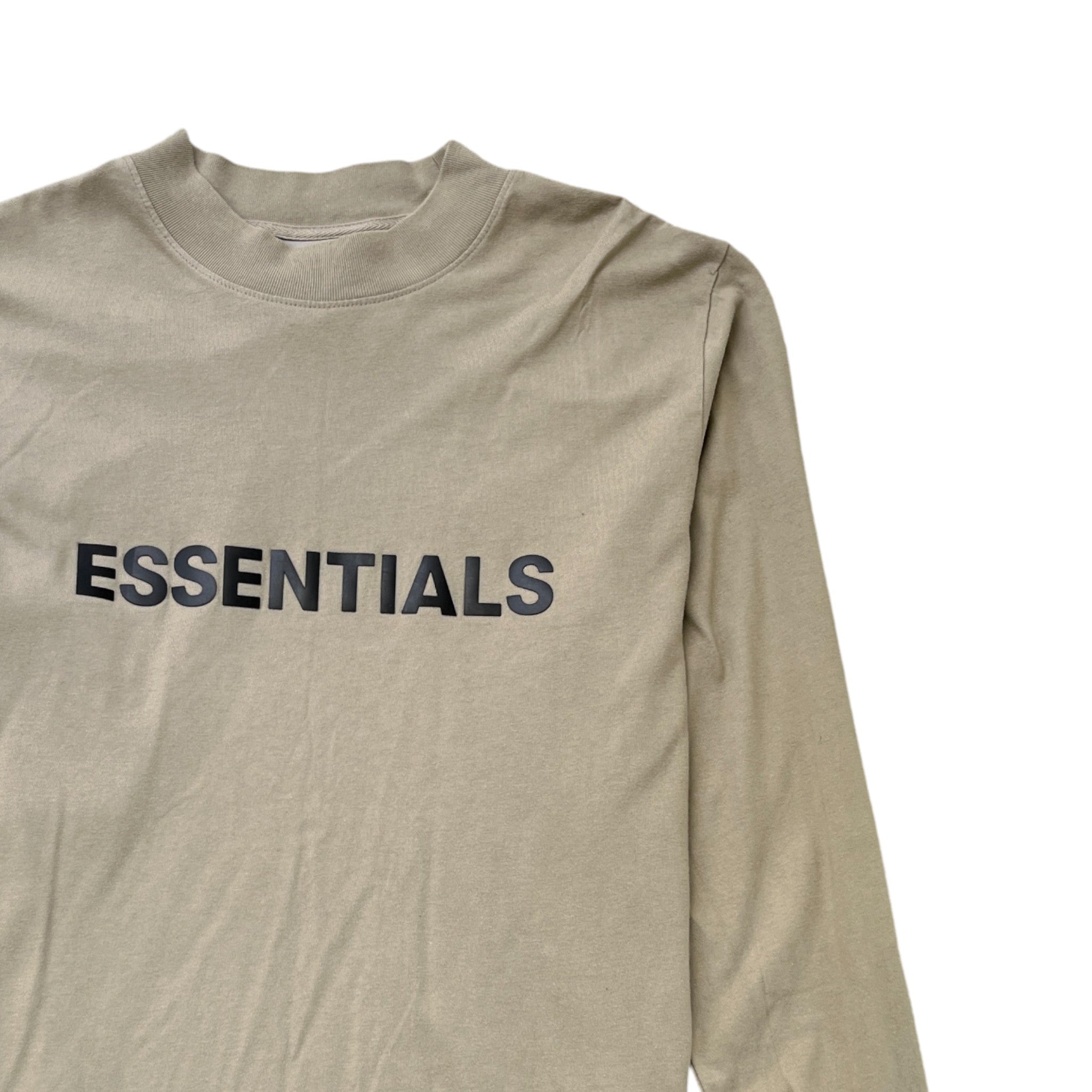 Men's Logo Long Sleeve T-Shirt Khaki Size S