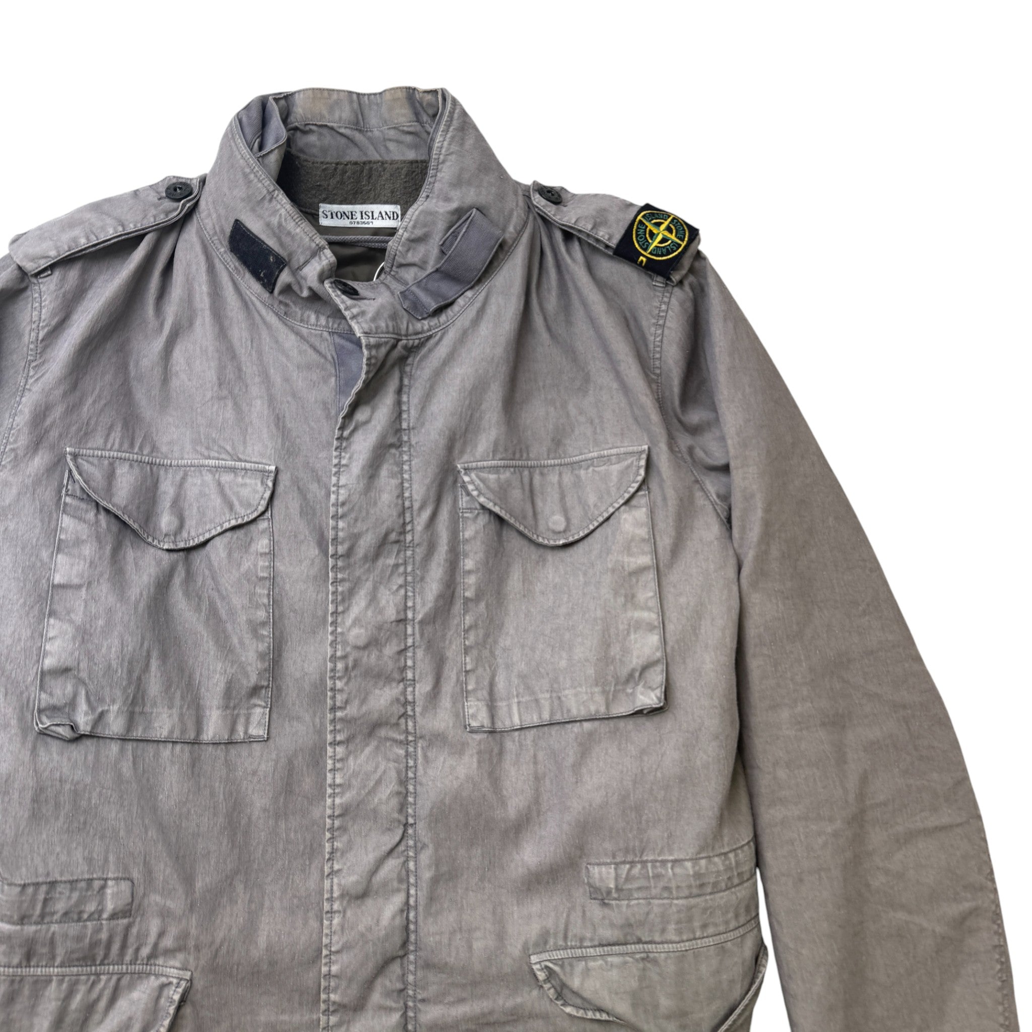 Men's Utility Applique Logo Jacket Grey Size XXL