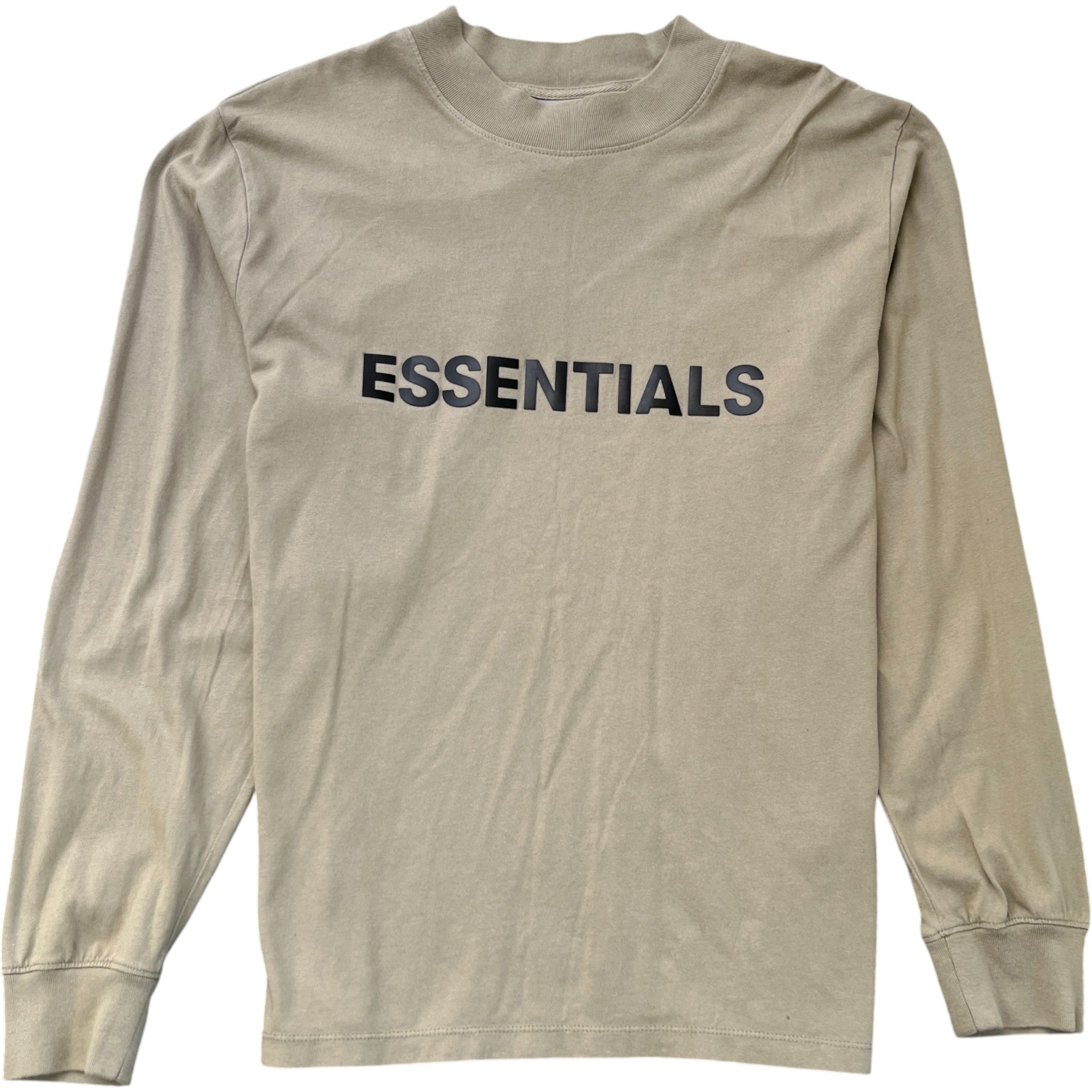 Men's Logo Long Sleeve T-Shirt Khaki Size S