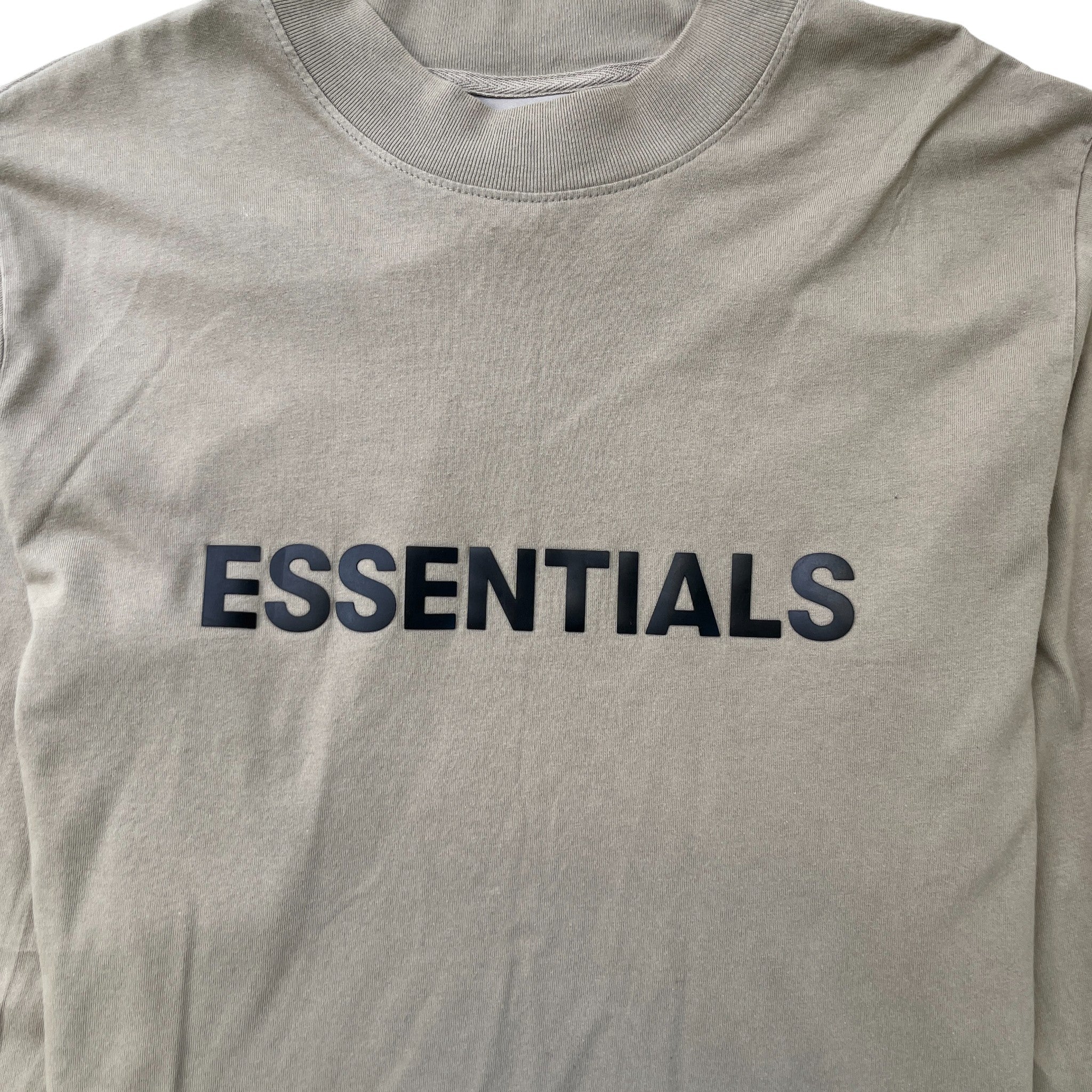 Men's Logo Long Sleeve T-Shirt Khaki Size S