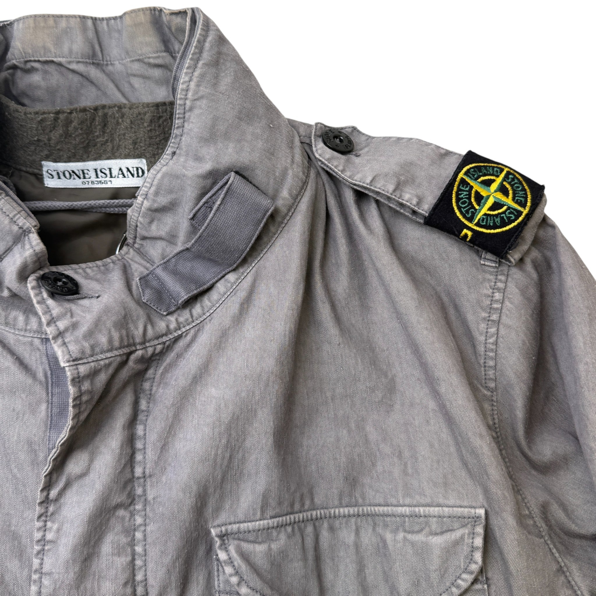 Men's Utility Applique Logo Jacket Grey Size XXL