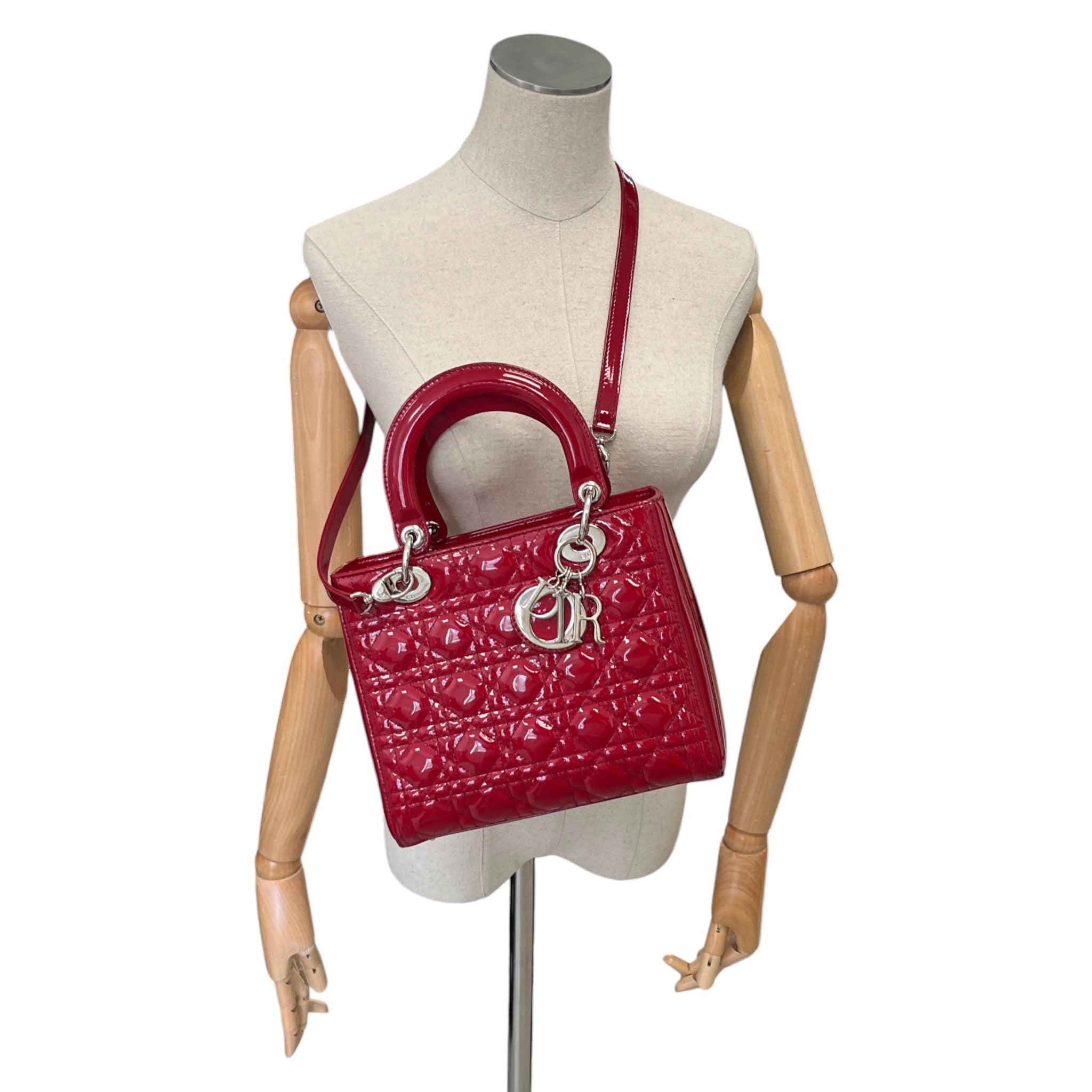 Women's Lady Dior Medium Bag Red