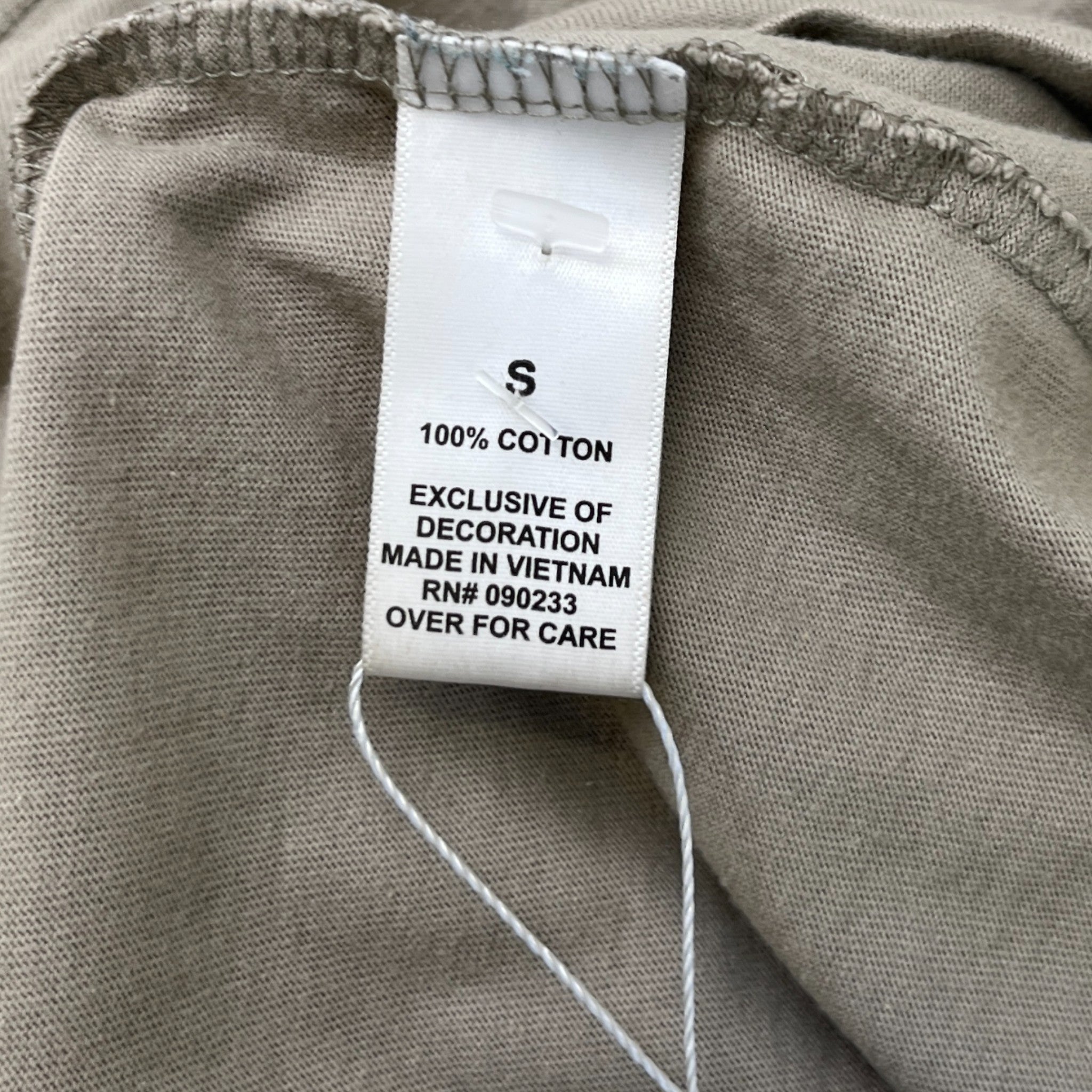 Men's Logo Long Sleeve T-Shirt Khaki Size S