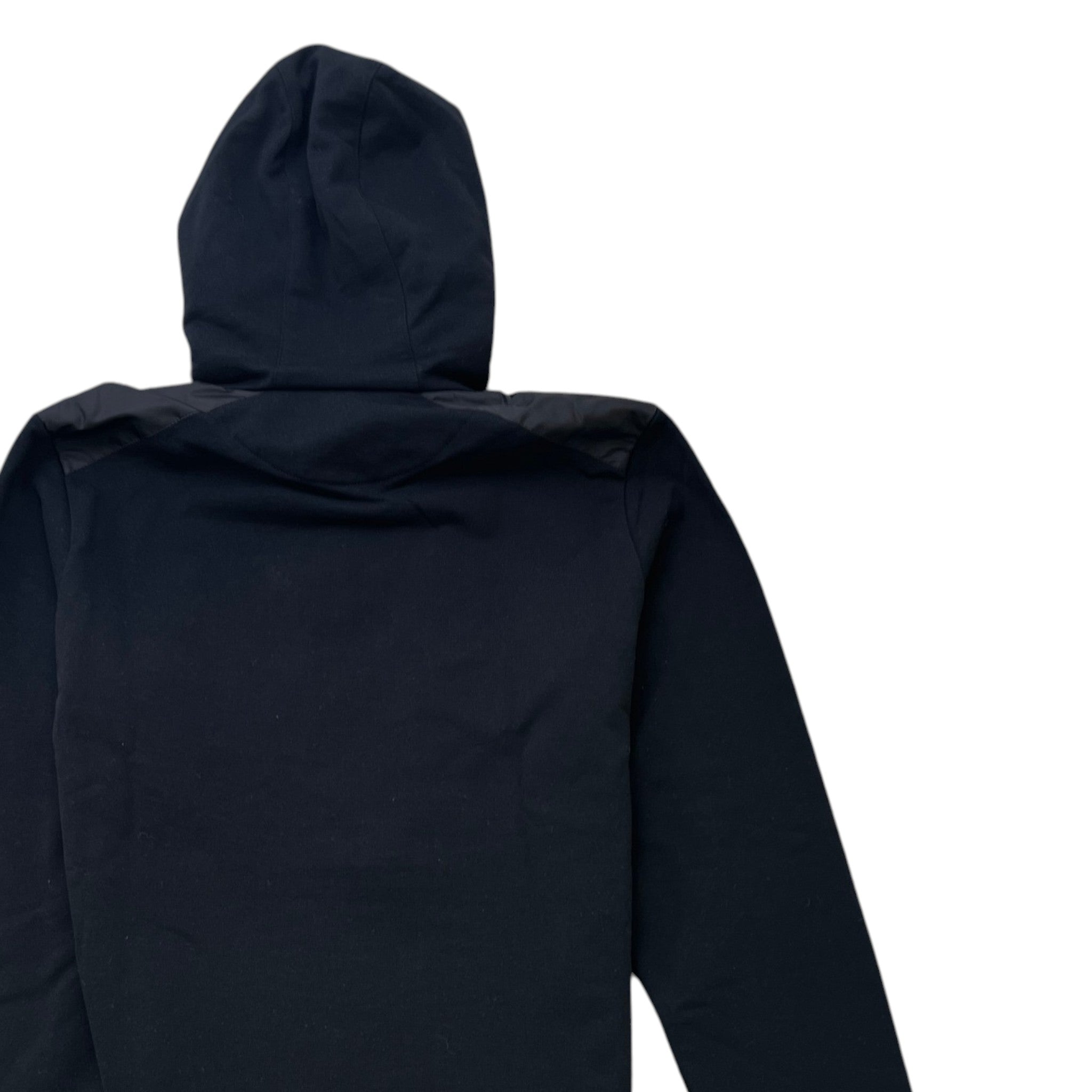 Men's Triangle Logo Nylon Hoodie Black Size S