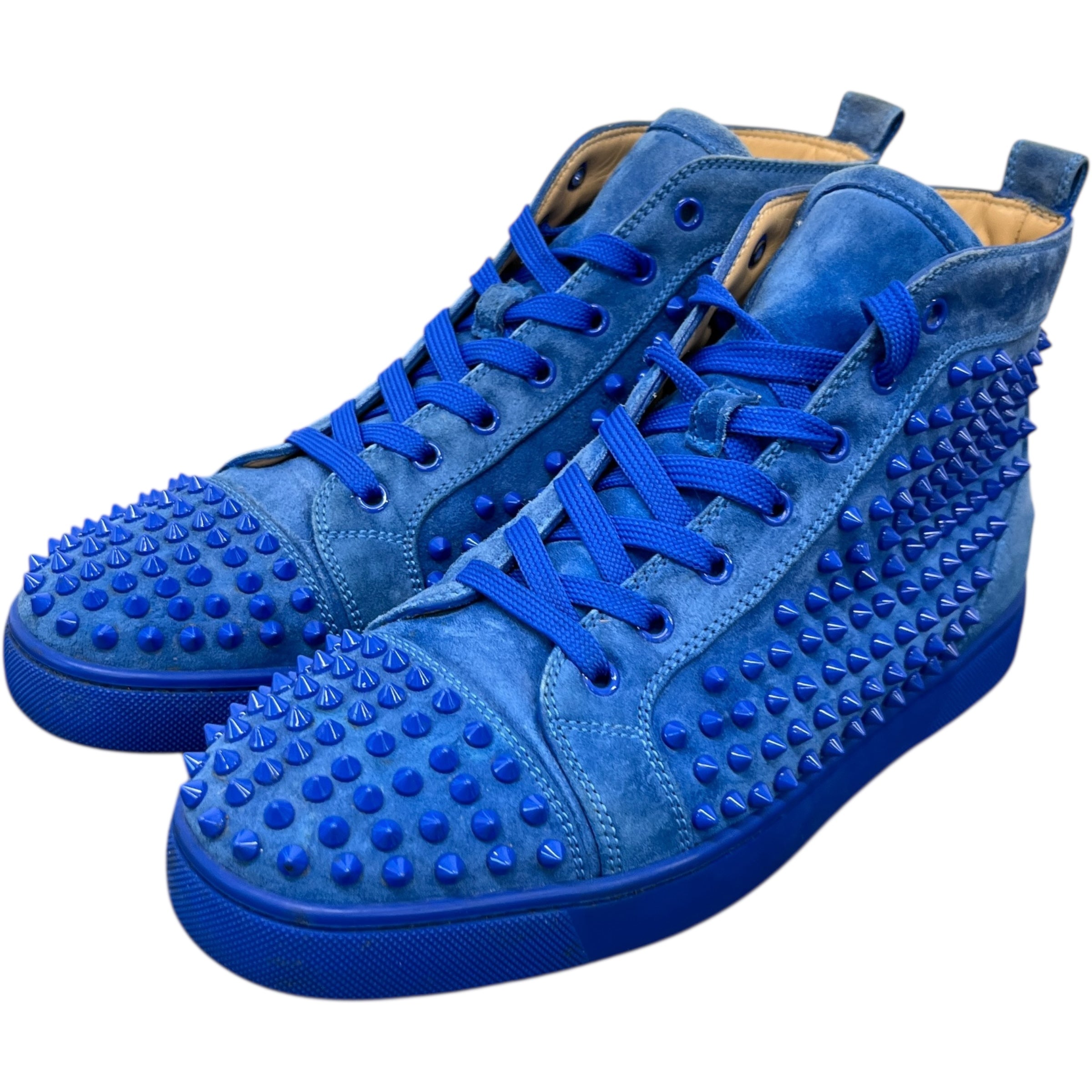 Men's Louis Spikes Flat High Trainers Blue Size EU 43 / UK 9