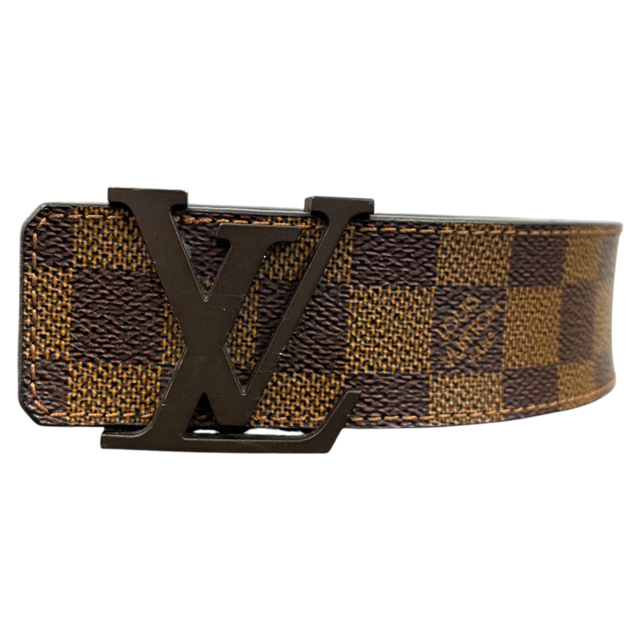 Men's Damier Ebene Lv Belt Brown Size Waist 32"