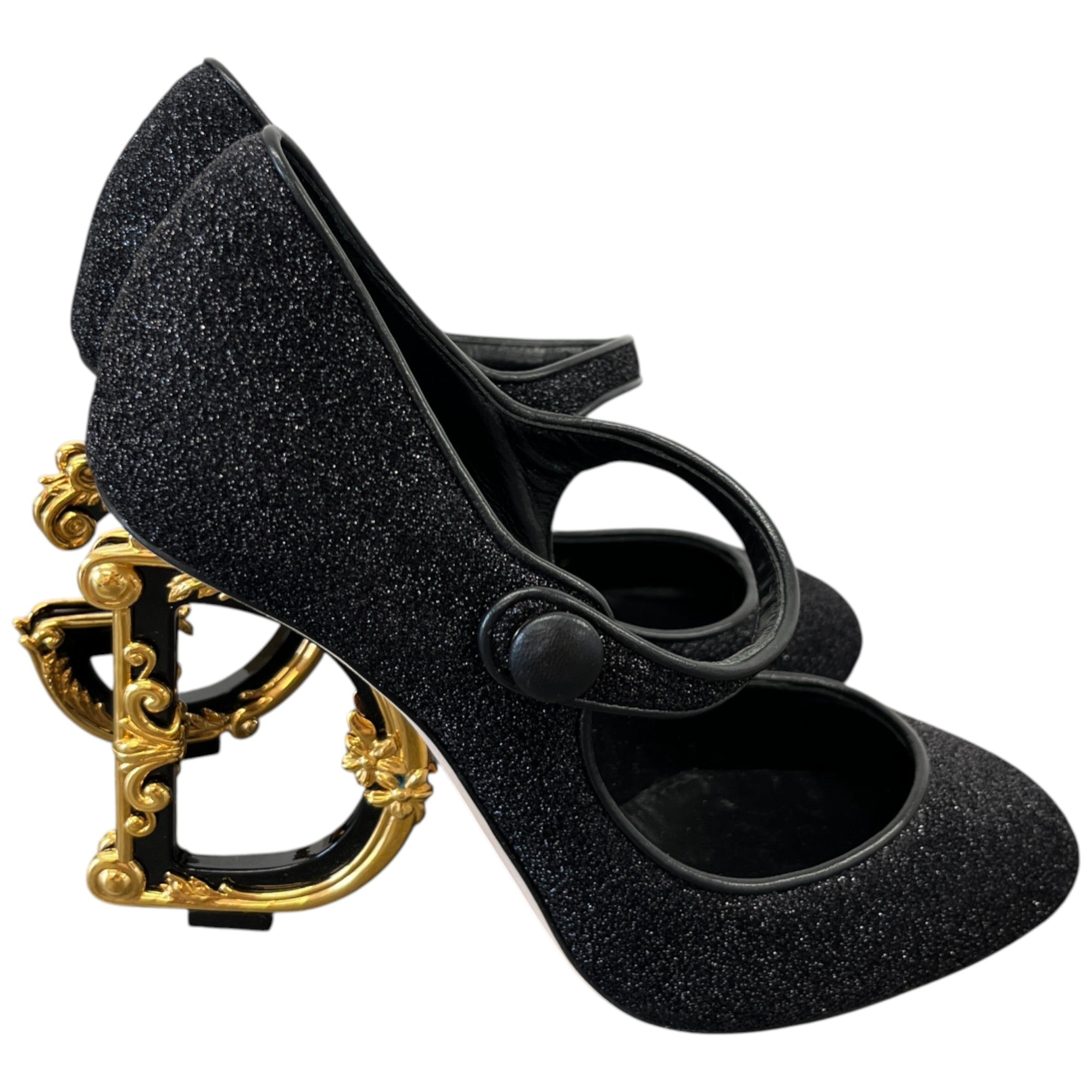 Women's Mary Jane Baroque Heels Black Size EU 36 / UK 3