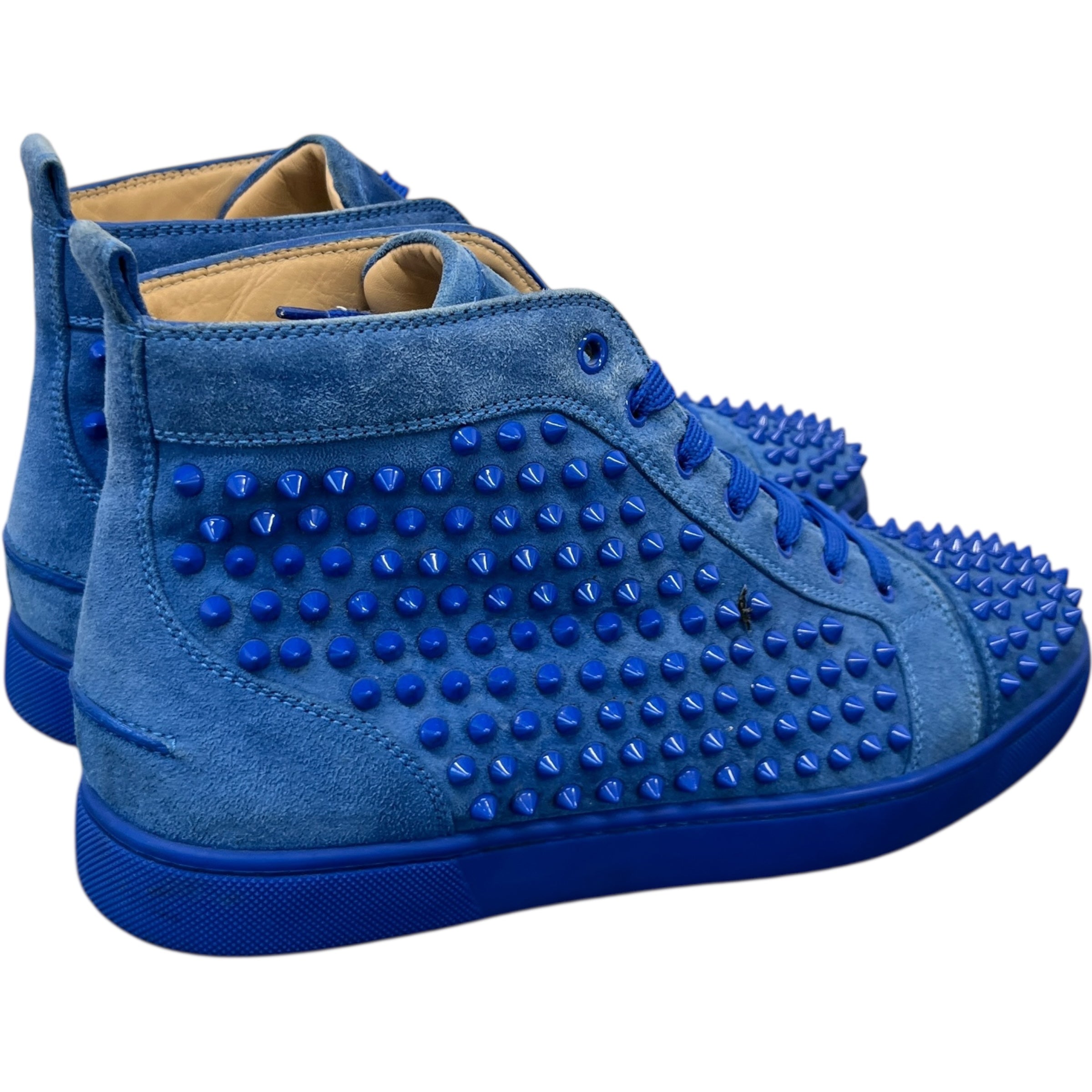 Men's Louis Spikes Flat High Trainers Blue Size EU 43 / UK 9