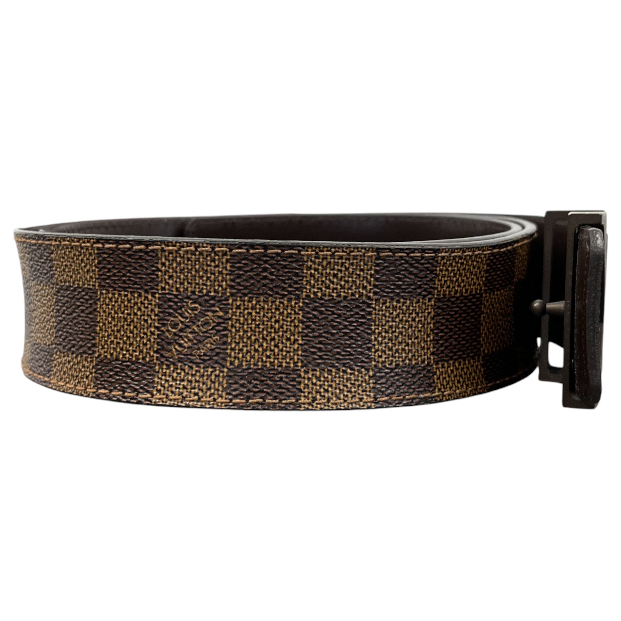 Men's Damier Ebene Lv Belt Brown Size Waist 32"