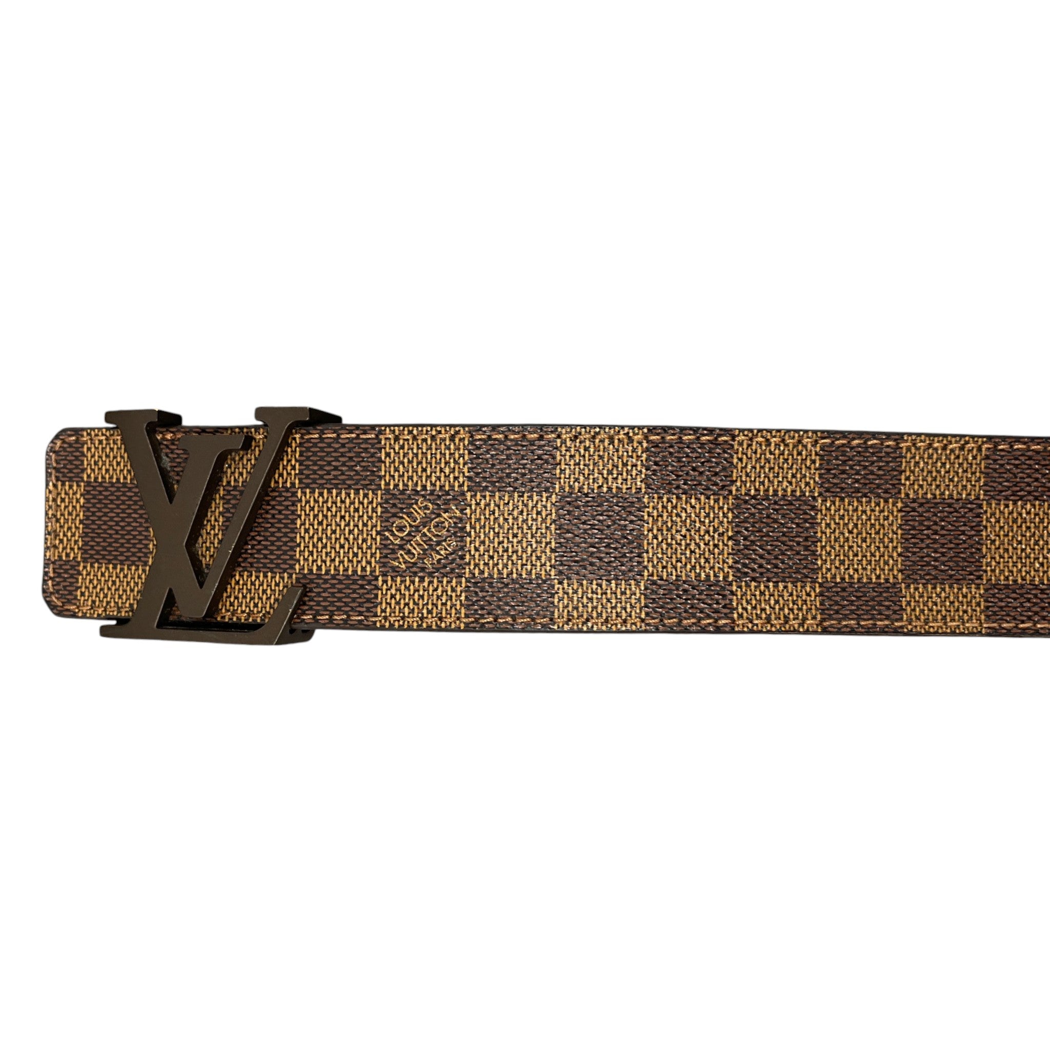 Men's Damier Ebene Lv Belt Brown Size Waist 32"