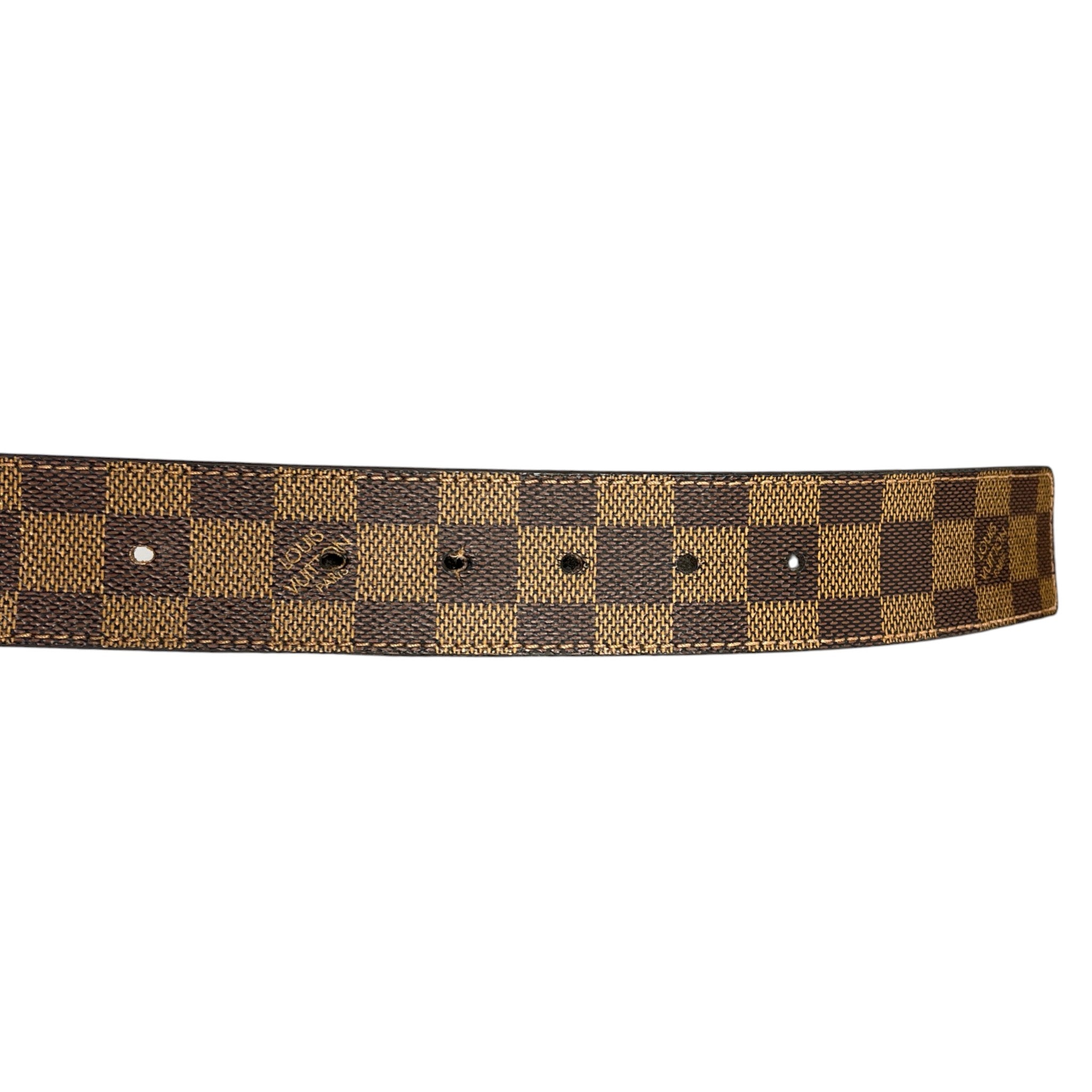 Men's Damier Ebene Lv Belt Brown Size Waist 32"