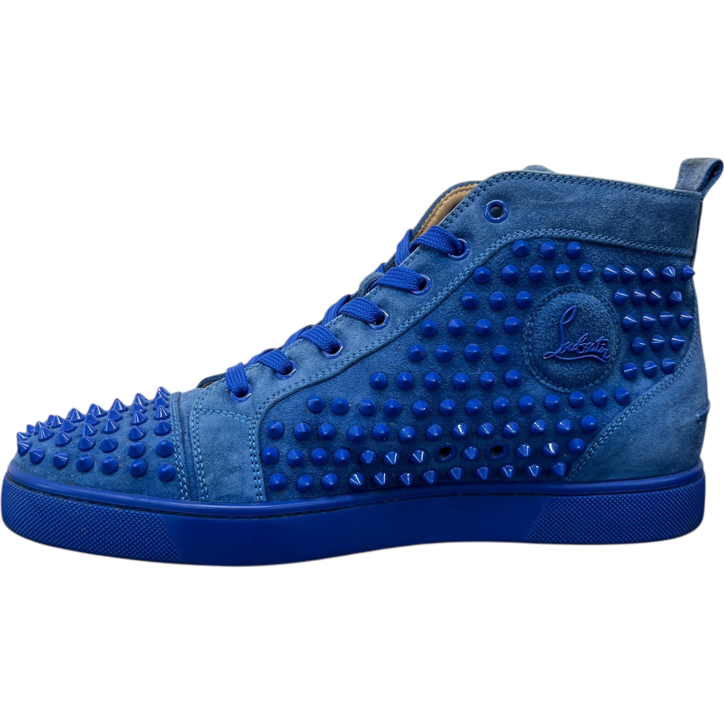 Men's Louis Spikes Flat High Trainers Blue Size EU 43 / UK 9