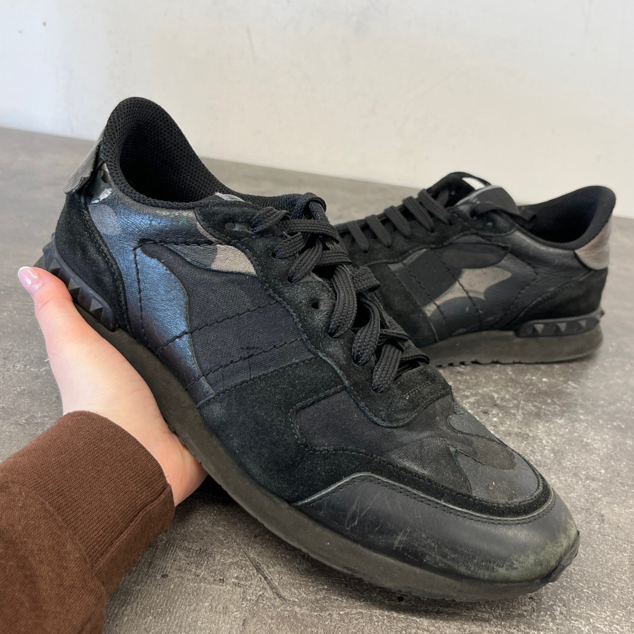 Men's Rock Runner Low Trainers Black Size EU 43 / UK 9