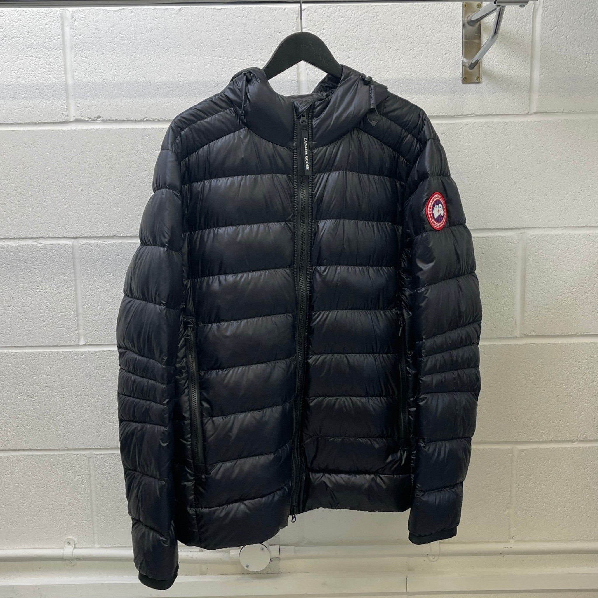 Men's Crofton Hoody Down Jacket Black Size XL