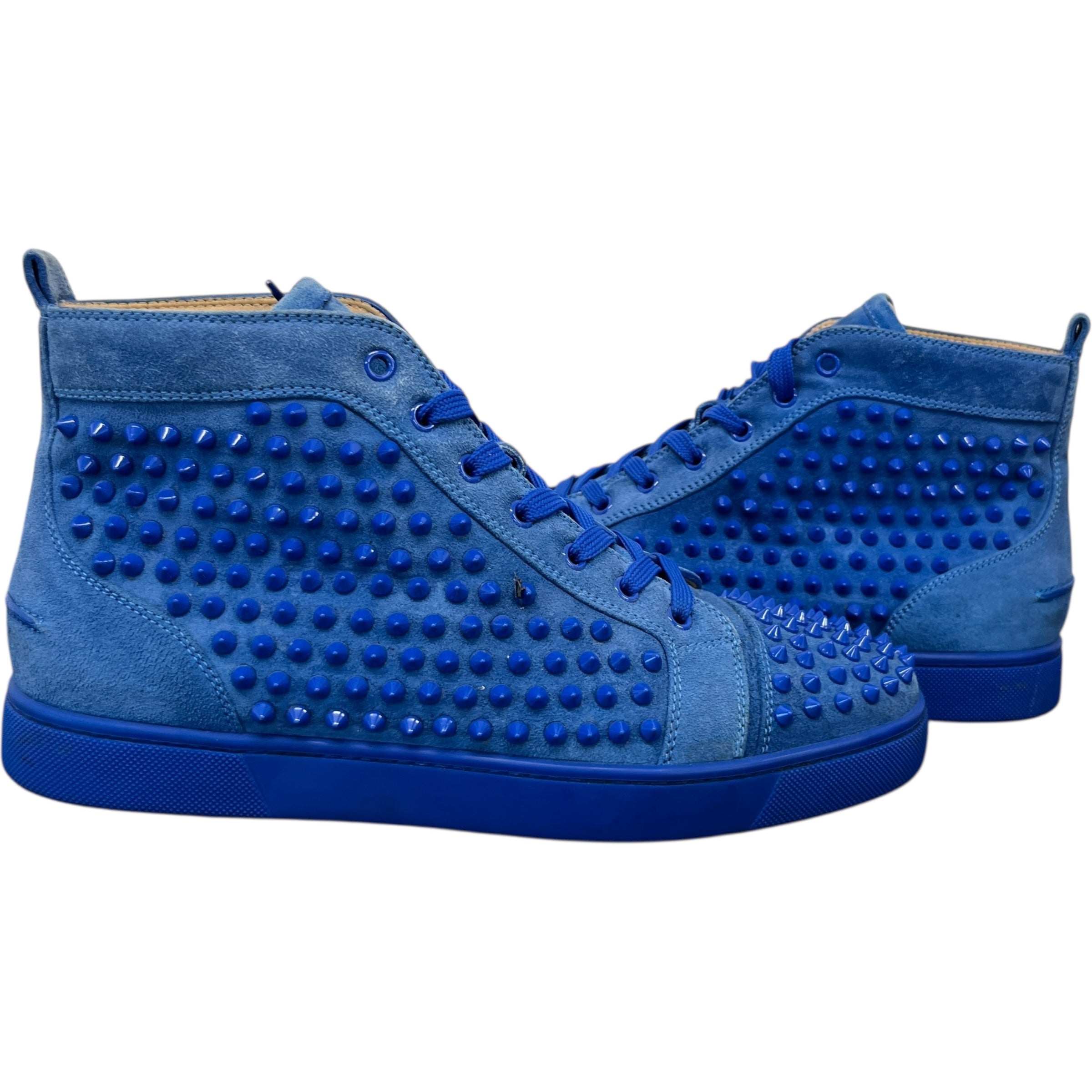 Men's Louis Spikes Flat High Trainers Blue Size EU 43 / UK 9