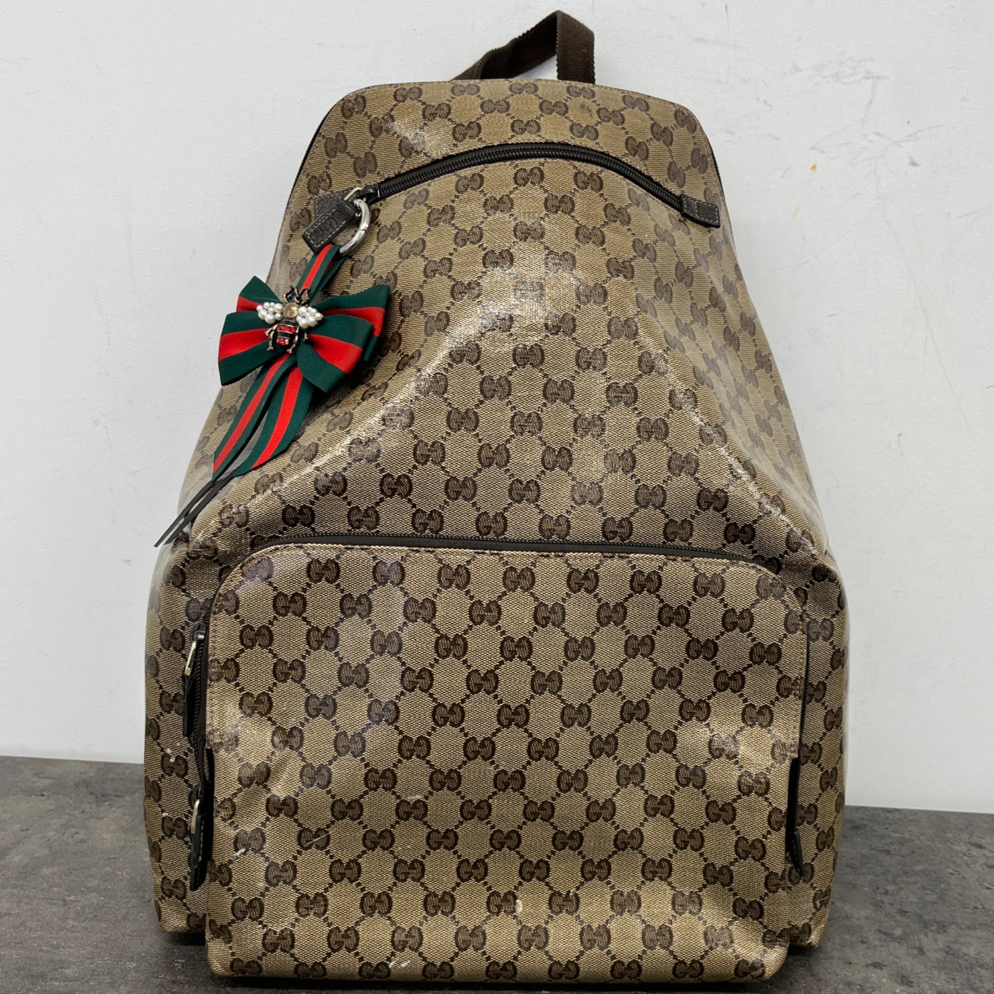 Men's Vintage Gg Canvas Backpack Brown