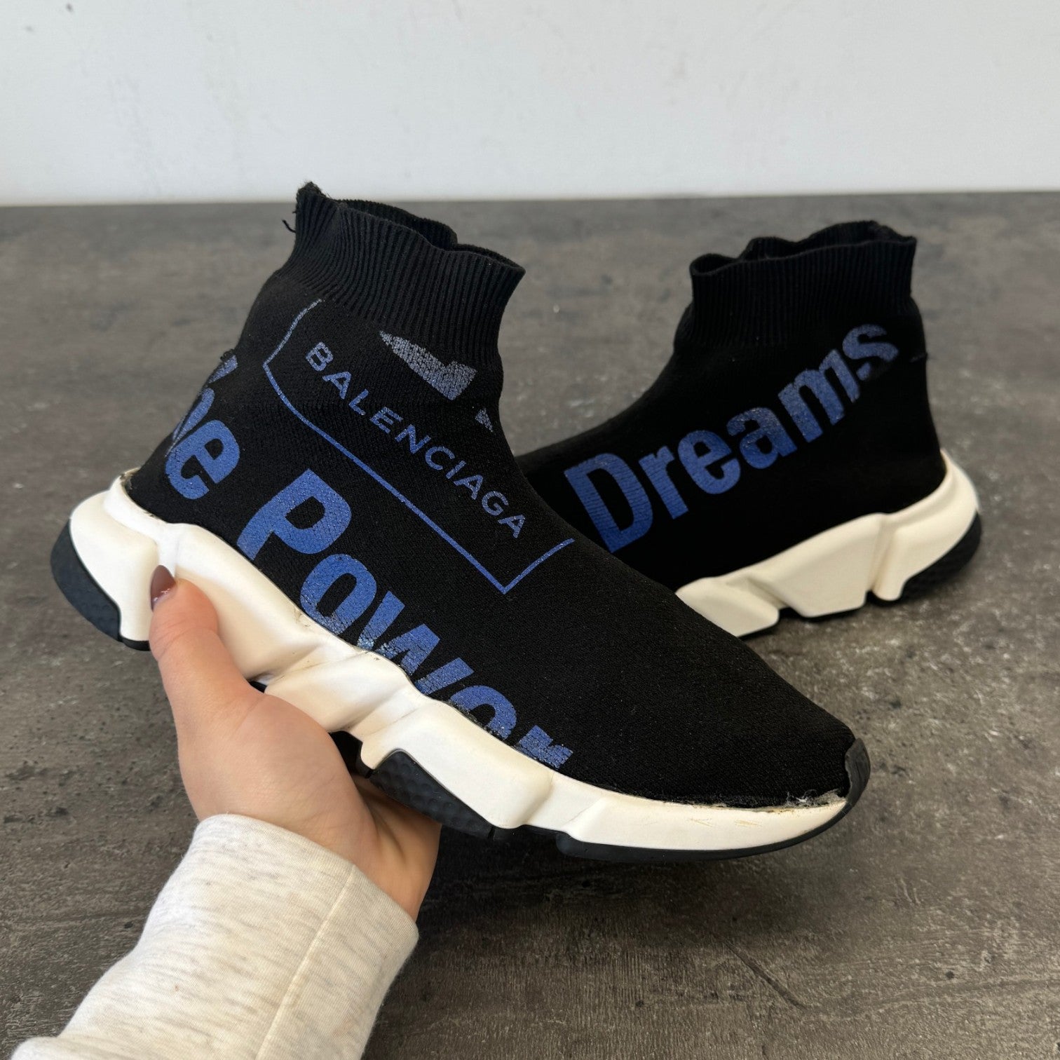 Men's Speed Sock High Trainers Black Size EU 40 / UK 6