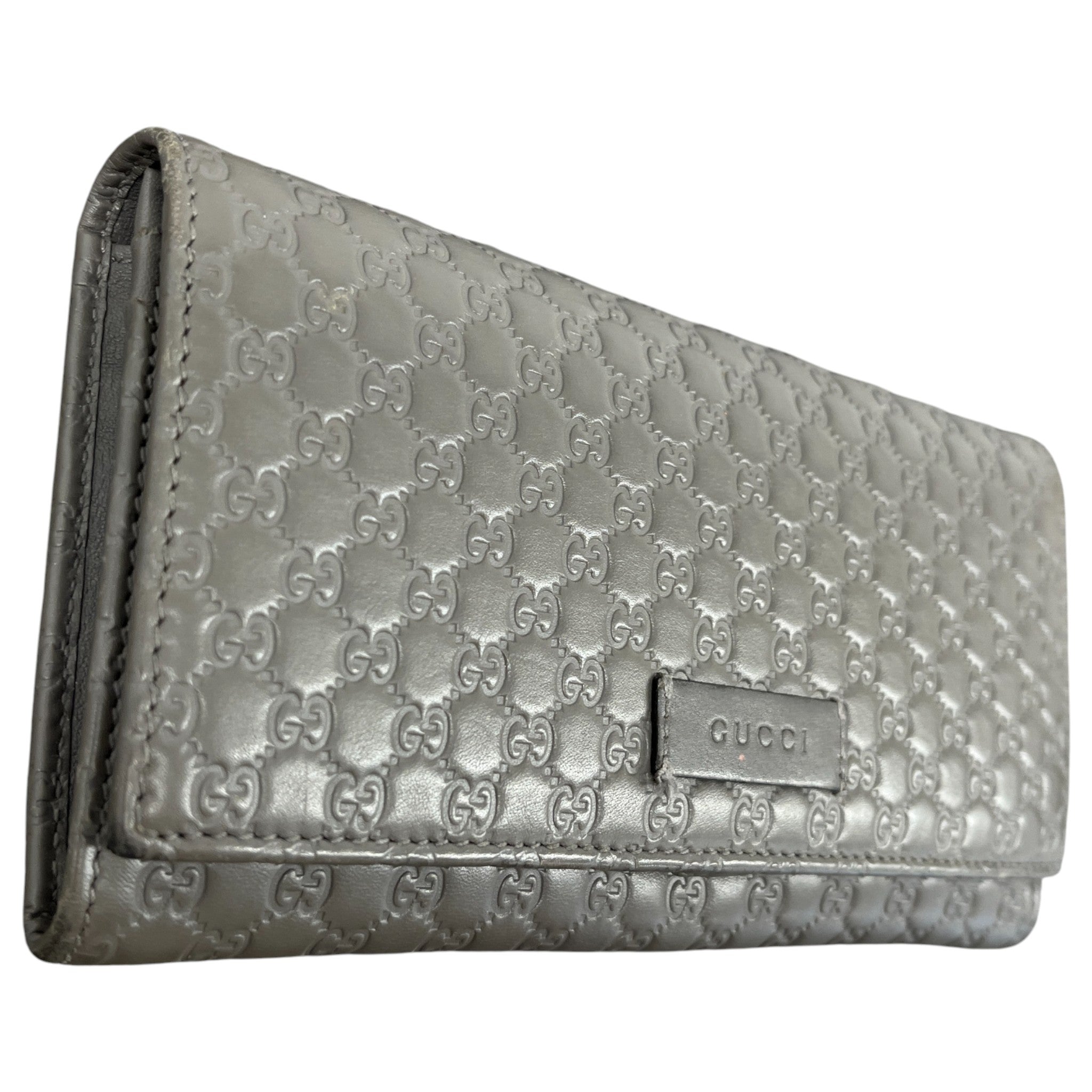 Women's Microguccissima Gg Continental Purse Grey