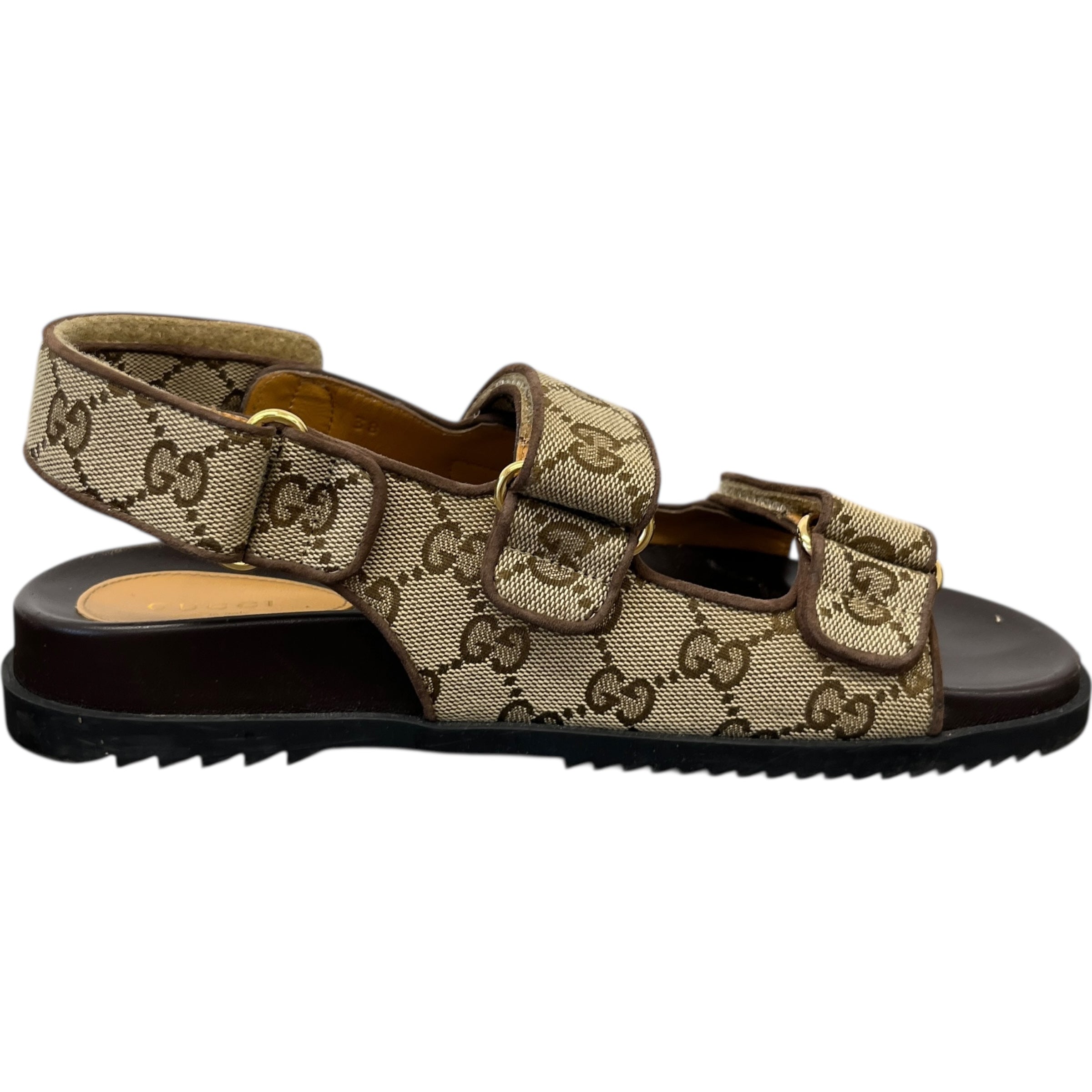 Women's Gg Supreme Moritz Sandals Beige Size EU 38 / UK 5