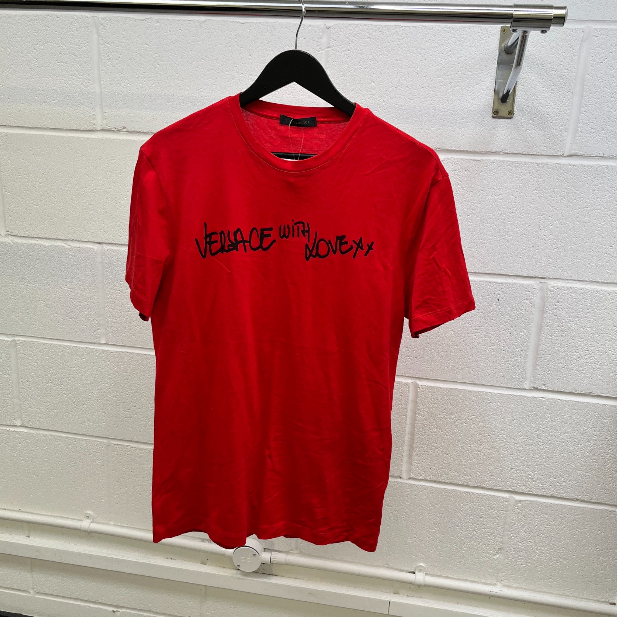 Men's Logo Print T-Shirt Red Size L