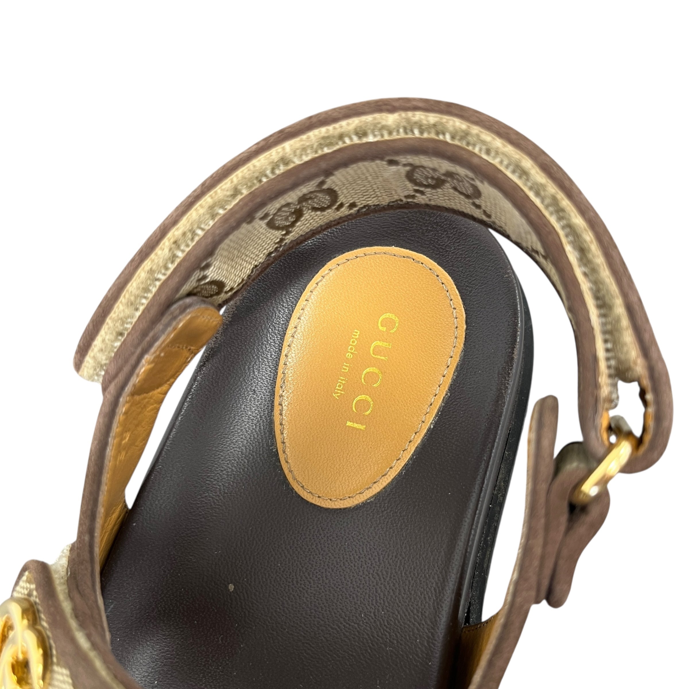 Women's Gg Supreme Moritz Sandals Beige Size EU 38 / UK 5