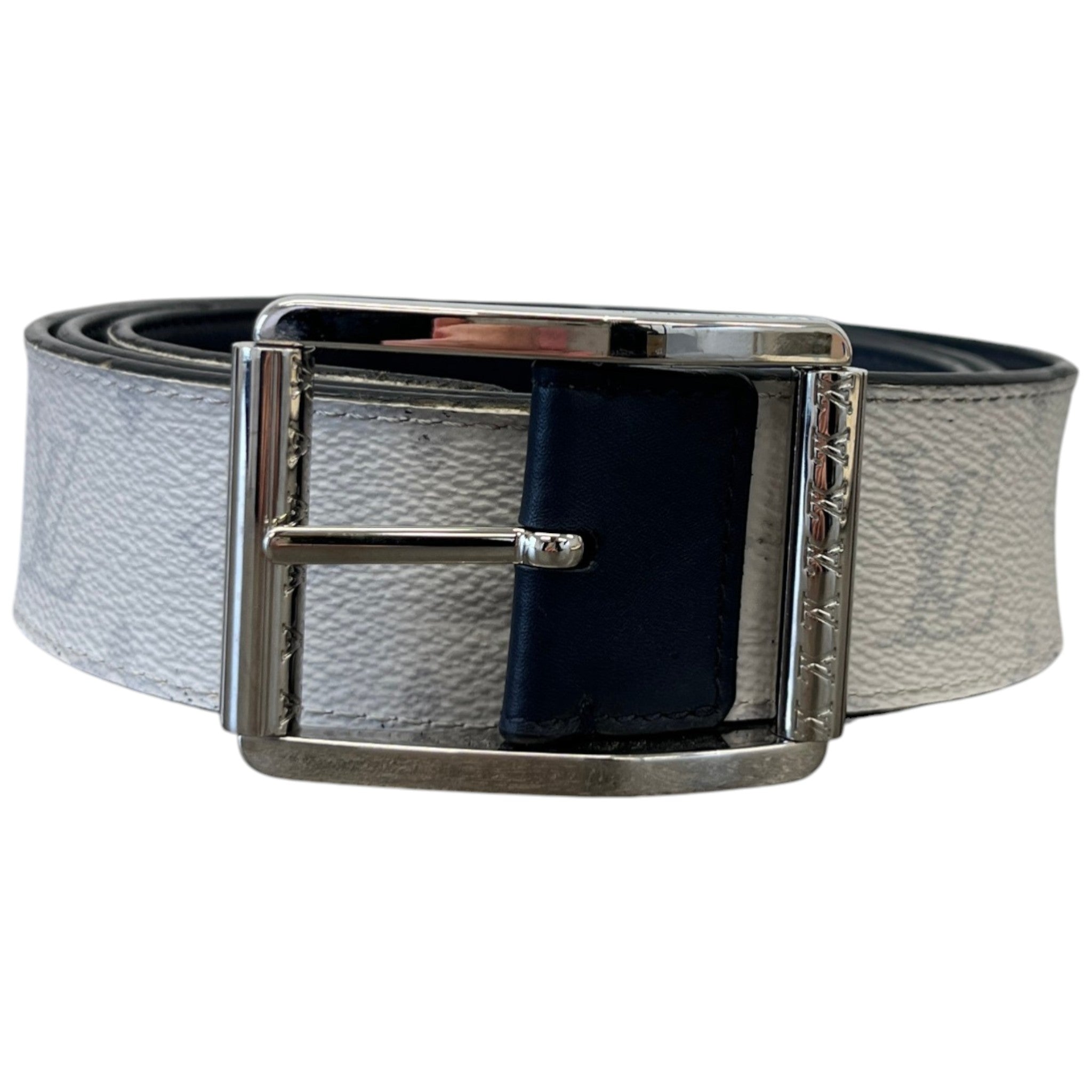 Men's Monogram Ceinture Reverso Size 110Cm / 44 Inches Belt White Size L