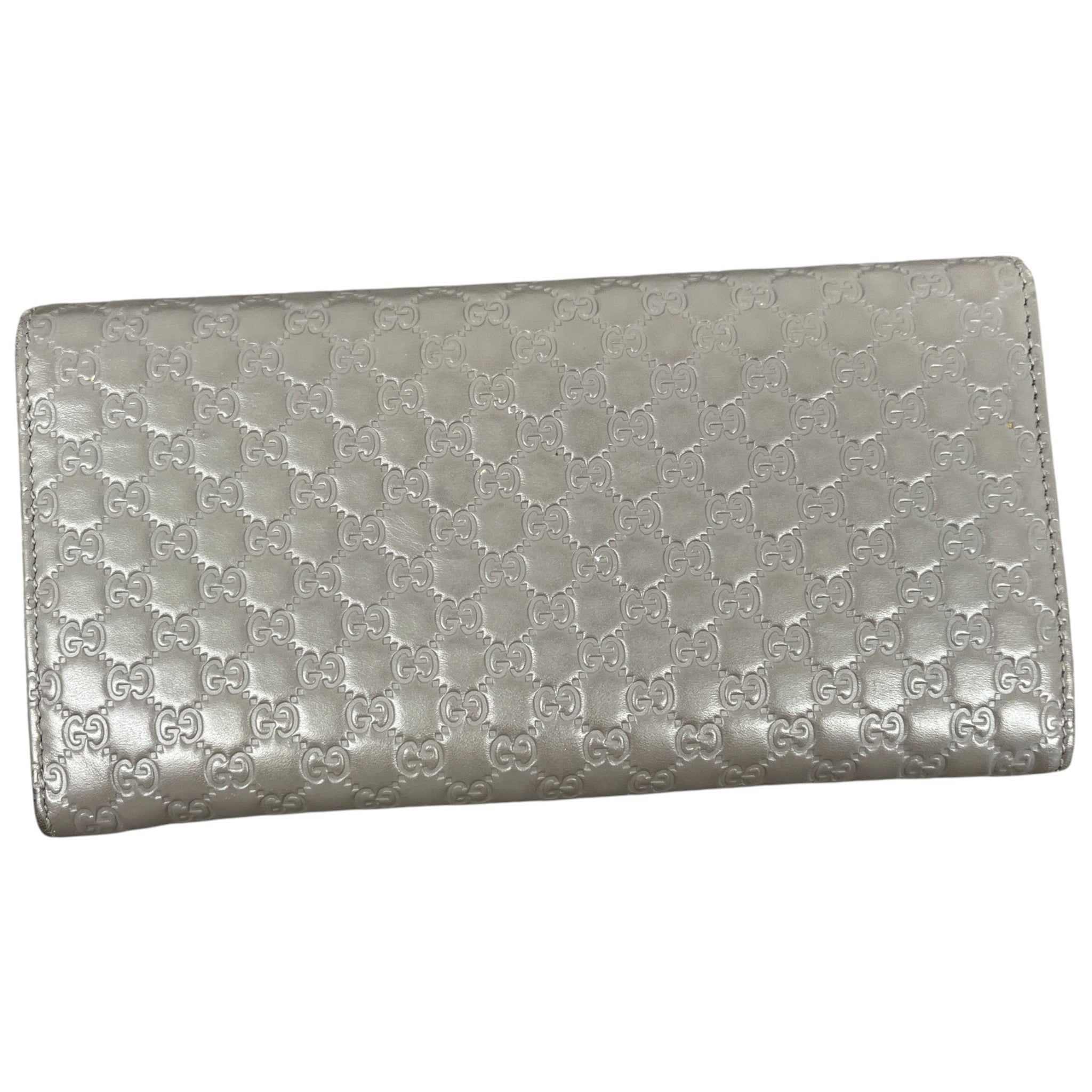 Women's Microguccissima Gg Continental Purse Grey