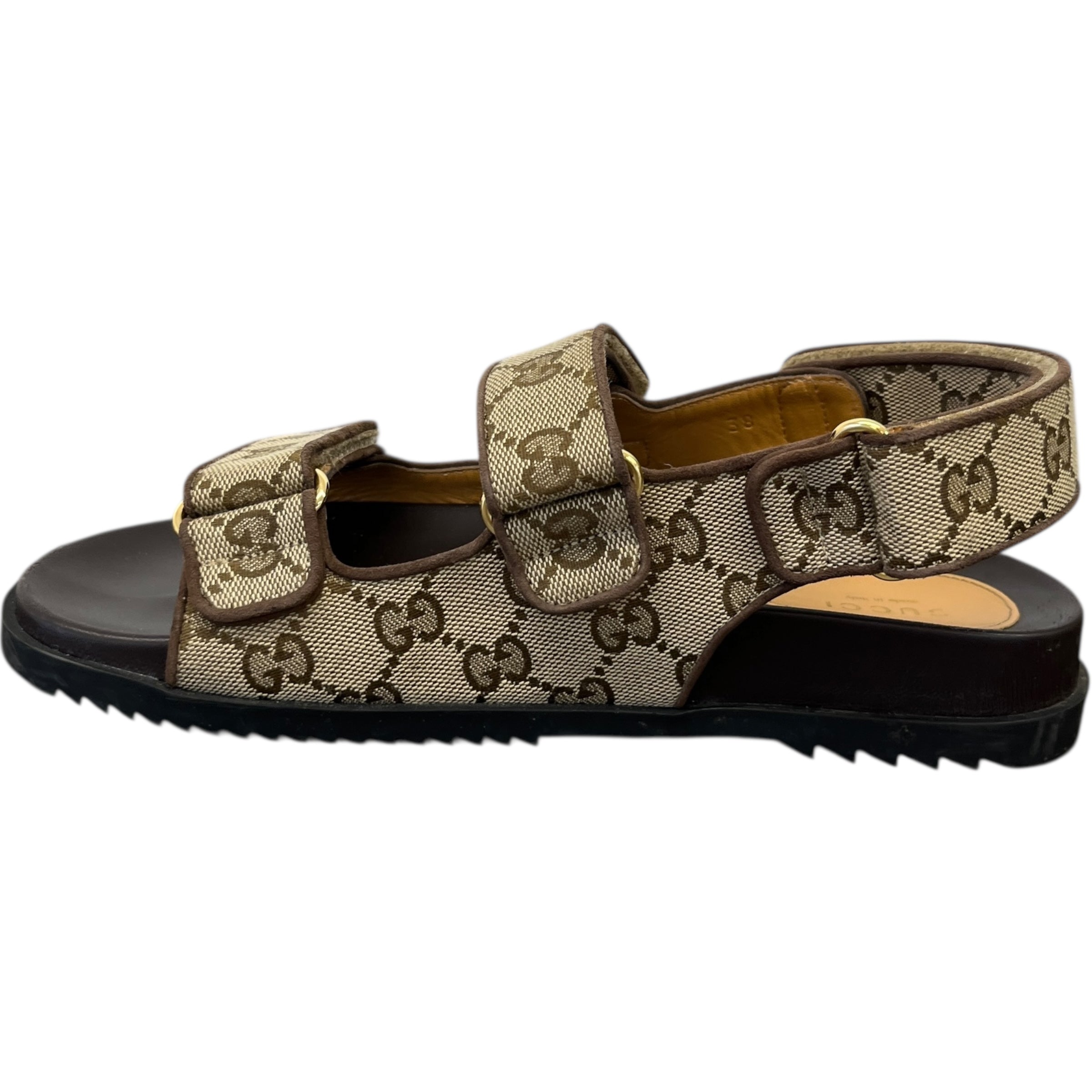 Women's Gg Supreme Moritz Sandals Beige Size EU 38 / UK 5