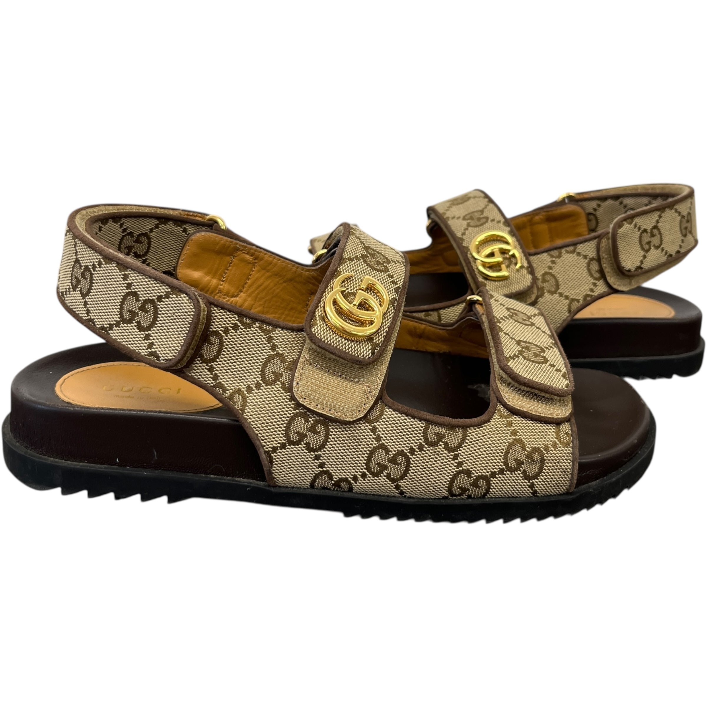 Women's Gg Supreme Moritz Sandals Beige Size EU 38 / UK 5