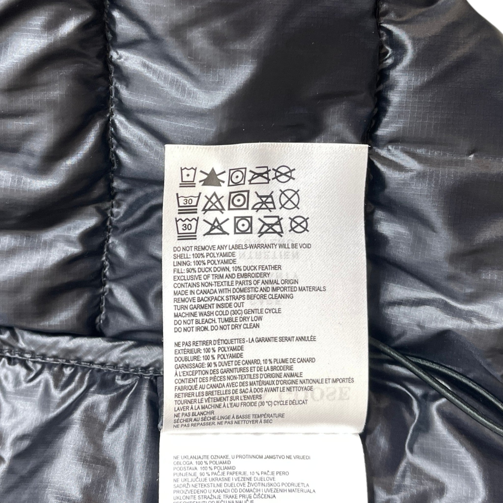 Men's Crofton Hoody Down Jacket Black Size XL