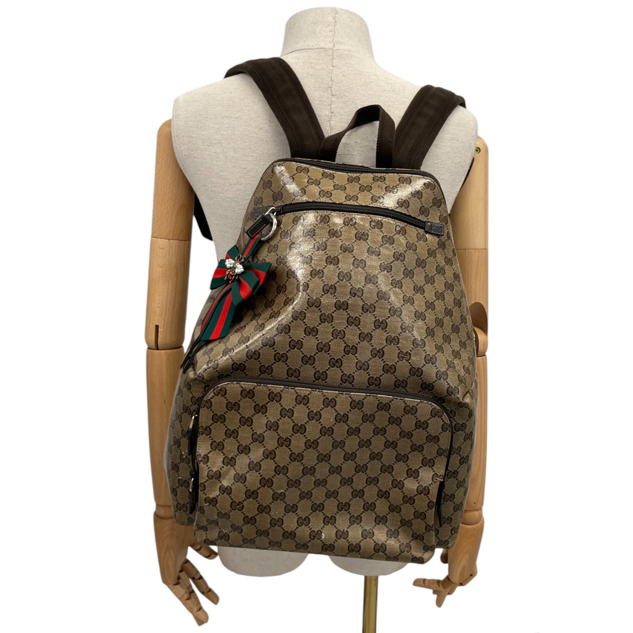 Men's Vintage Gg Canvas Backpack Brown