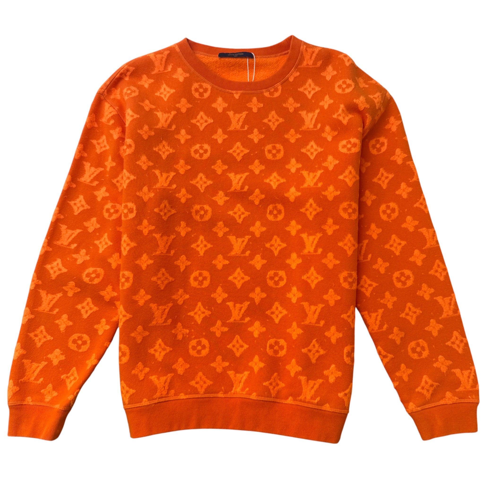 Men's Lv Monogram Jumper Orange Size L