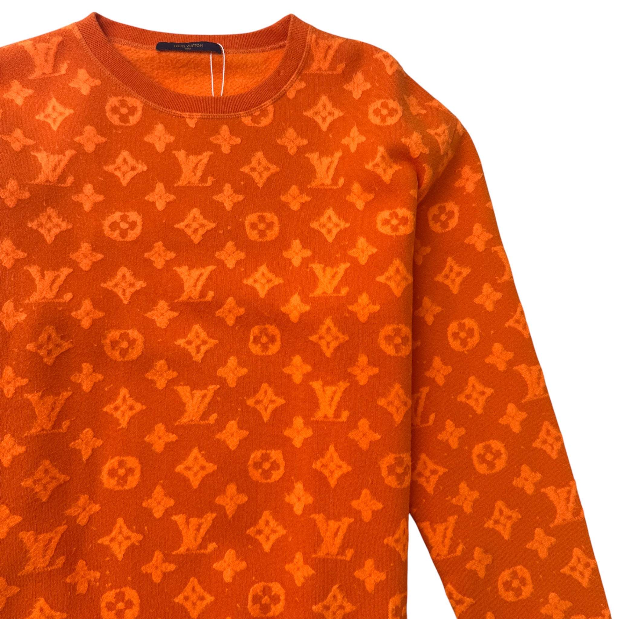 Men's Lv Monogram Jumper Orange Size L