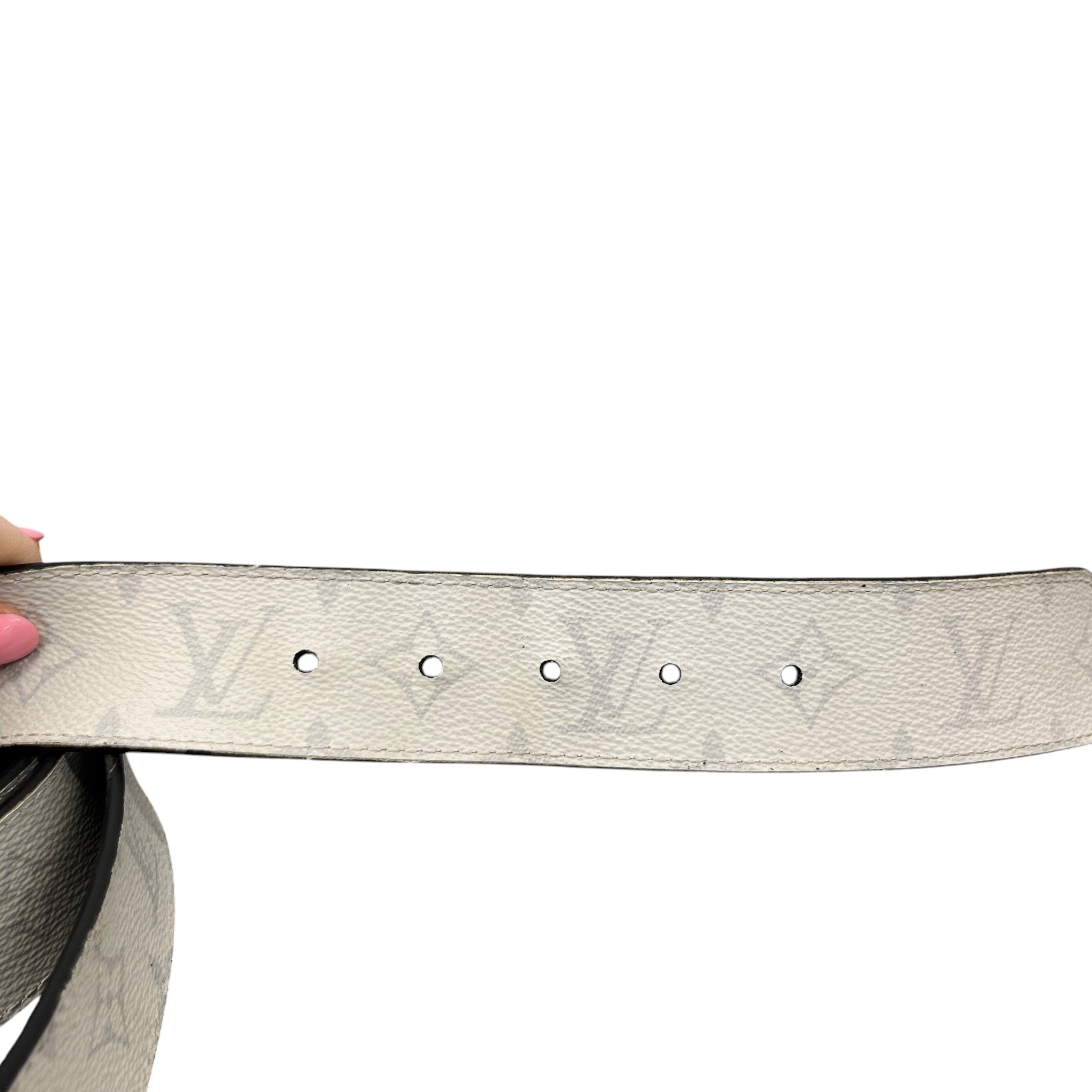 Men's Monogram Ceinture Reverso Size 110Cm / 44 Inches Belt White Size L